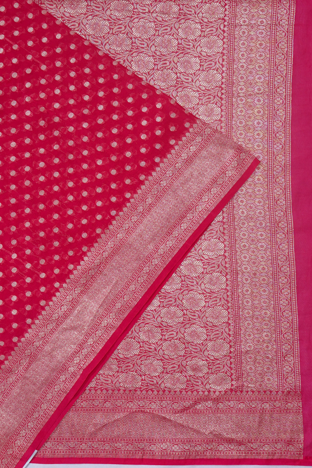 Banarasi Georgette Brocade Pink Saree