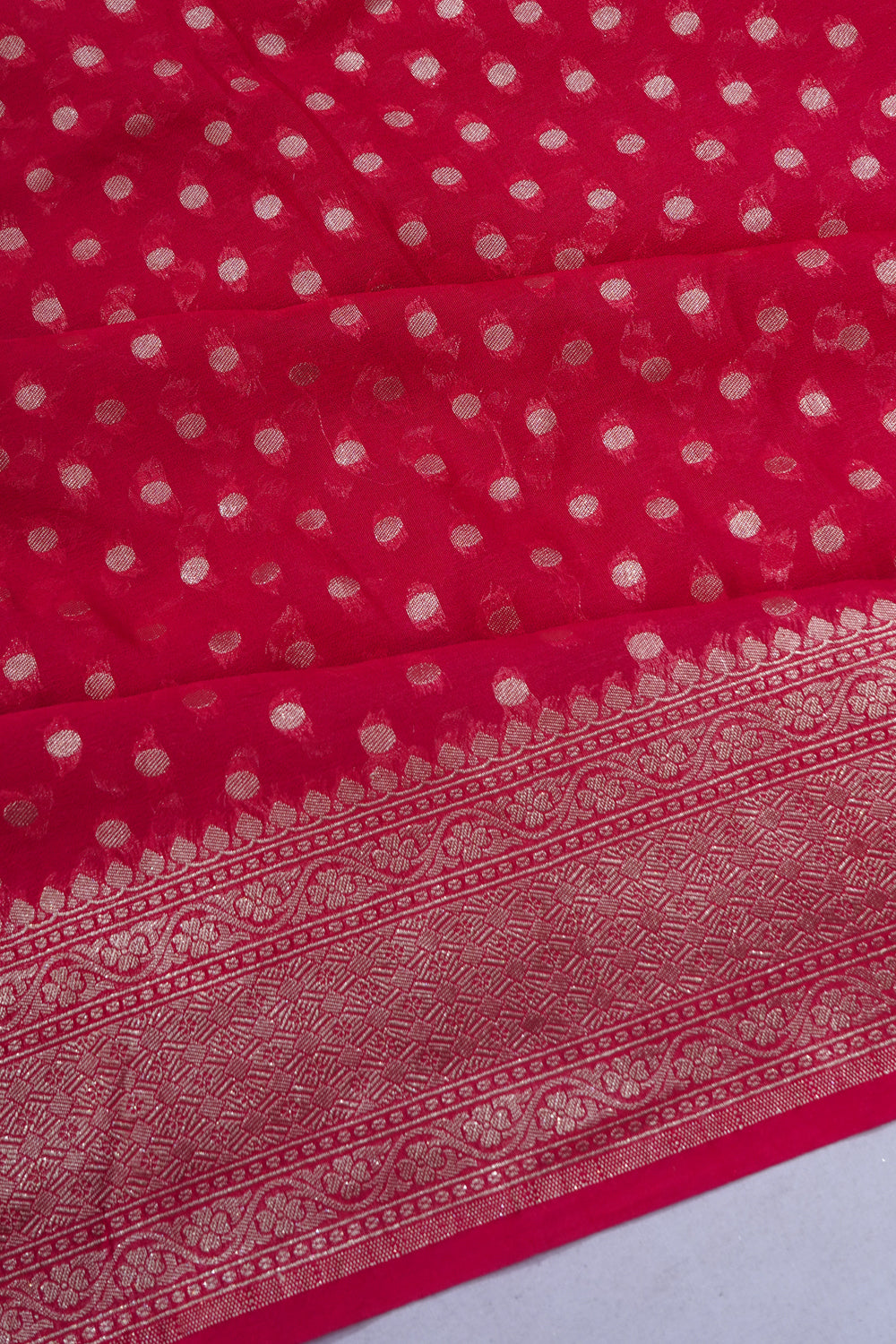 Banarasi Georgette Brocade Pink Saree