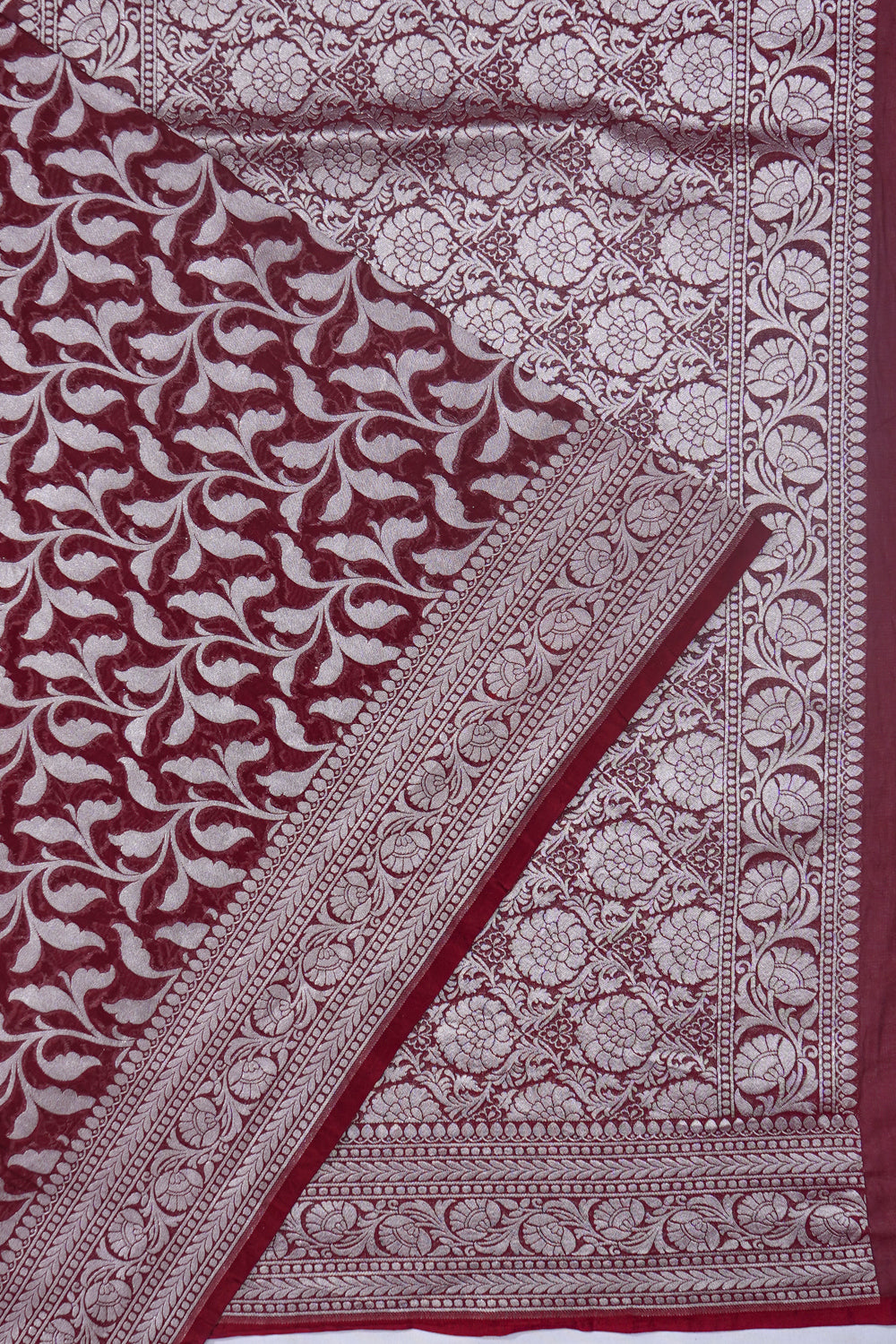 Banarasi Georgette Brocade Brown Saree