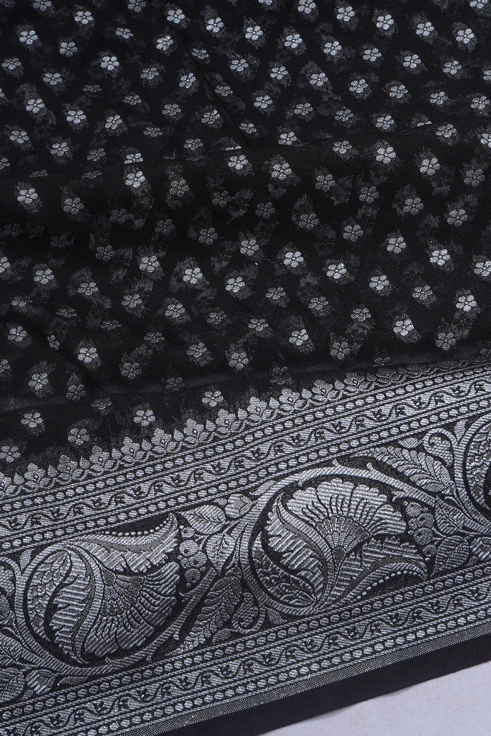 Banarasi Georgette Butta Black Saree