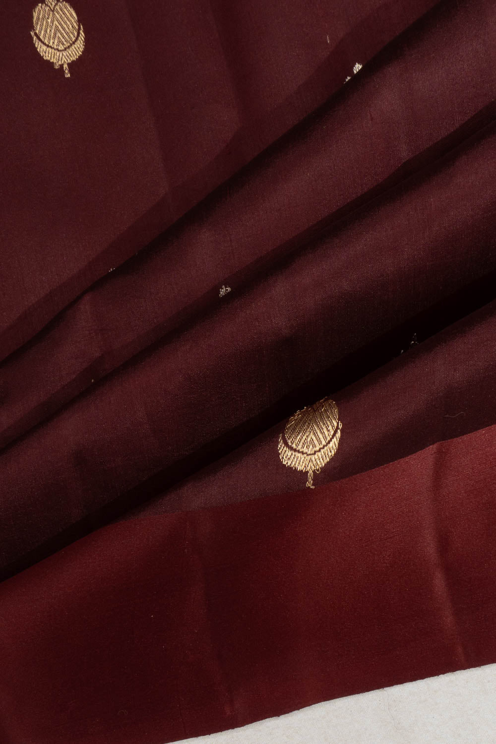 Banarasi Silk Butta Dark Brown Saree