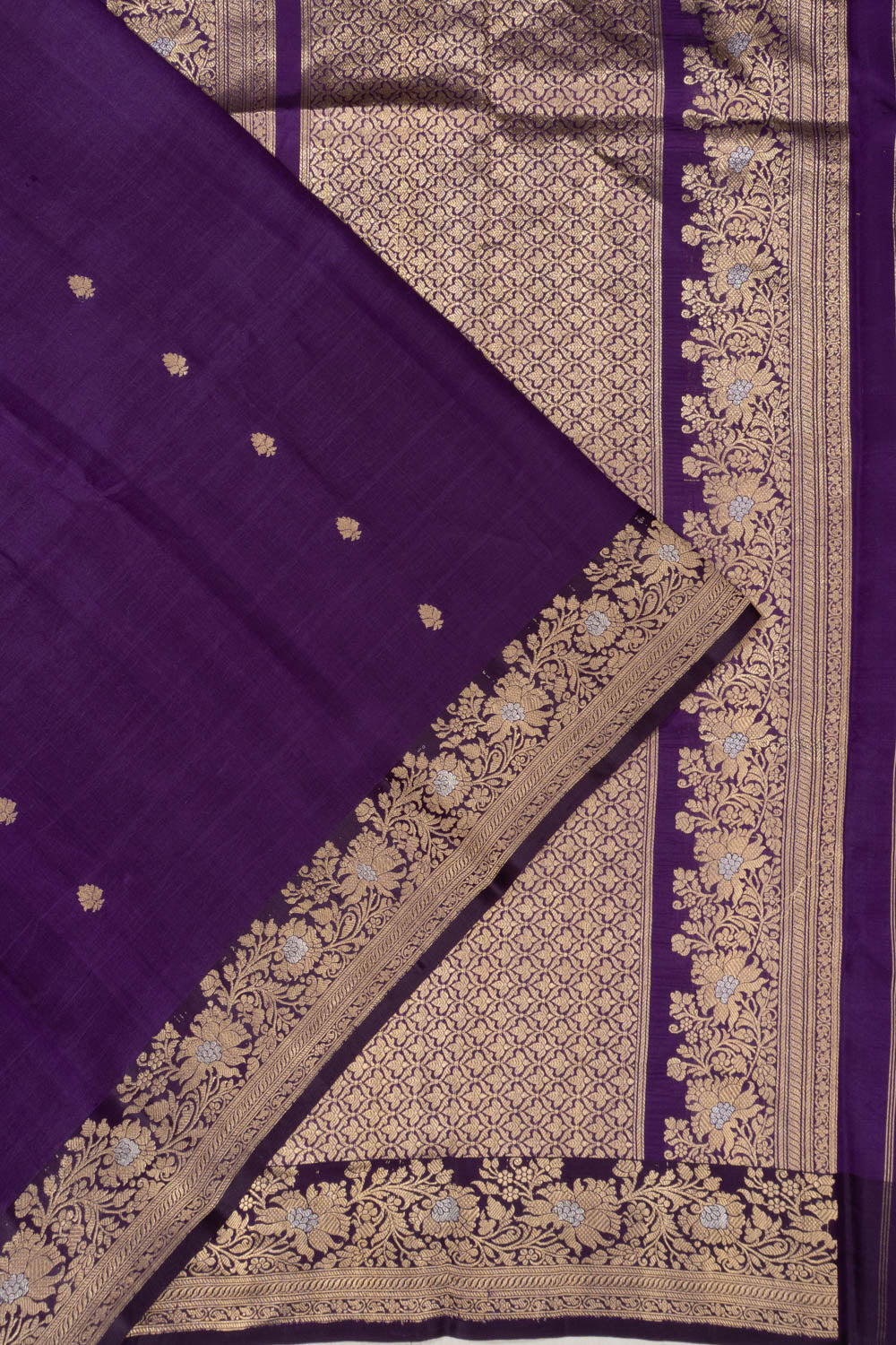 Banarasi Silk Butta Violet Saree