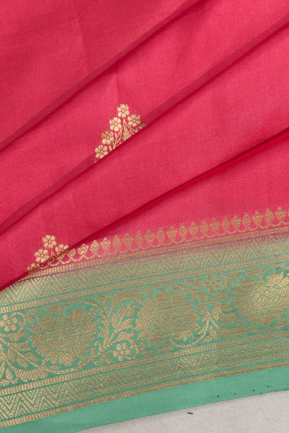 Banarasi Silk Butta Pink Saree