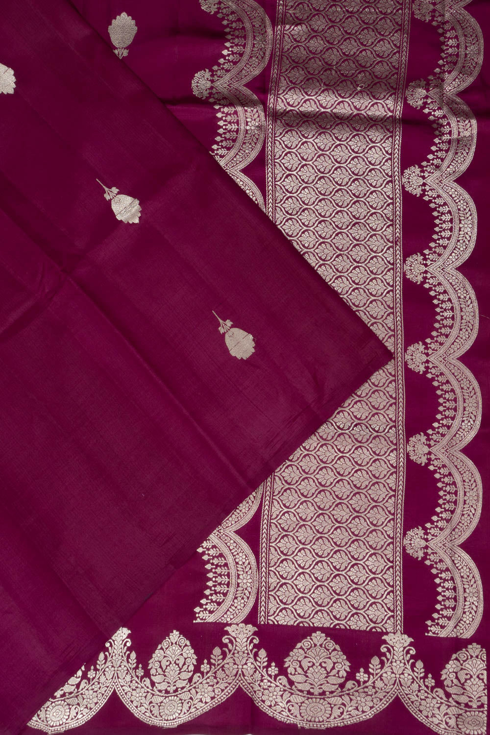 Banarasi Silk Butta Purple Saree