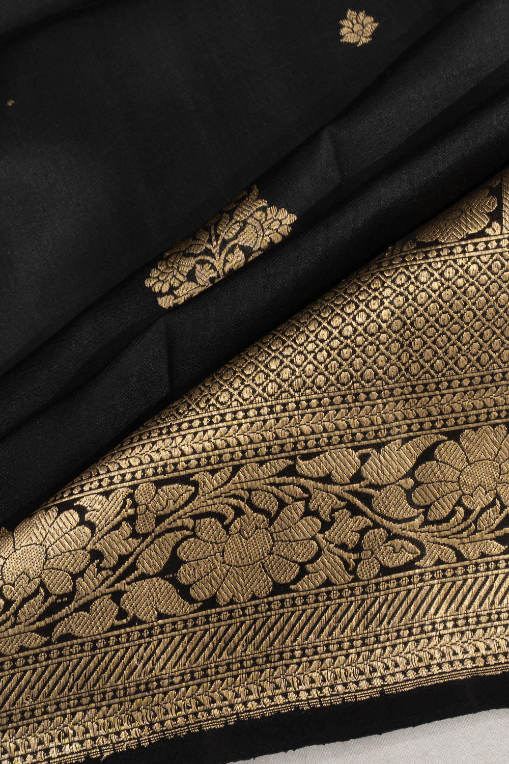 Banarasi Silk Butta Black Saree