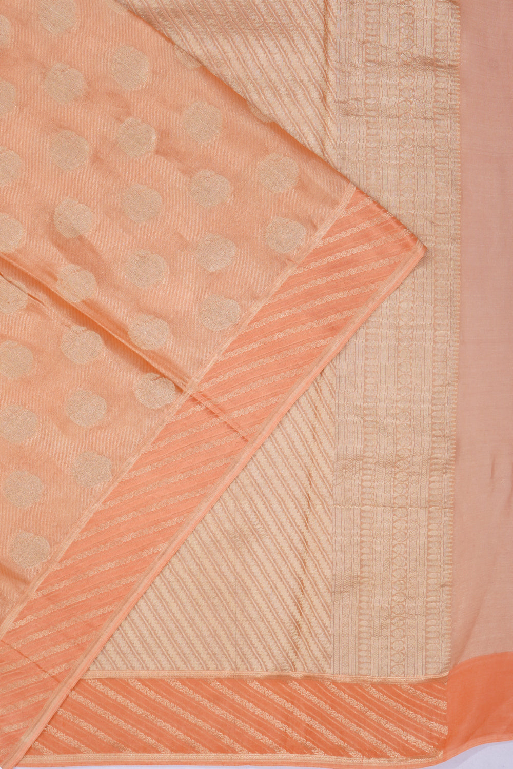 Banarasi Silk Tissue Butta Orange Saree