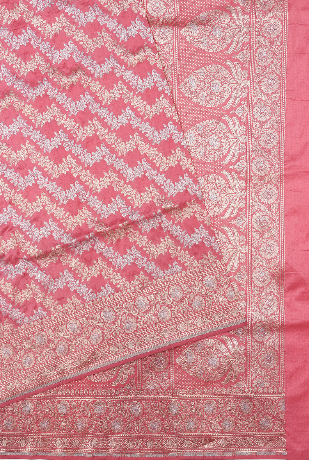Banarasi Silk Brocade Pink Saree