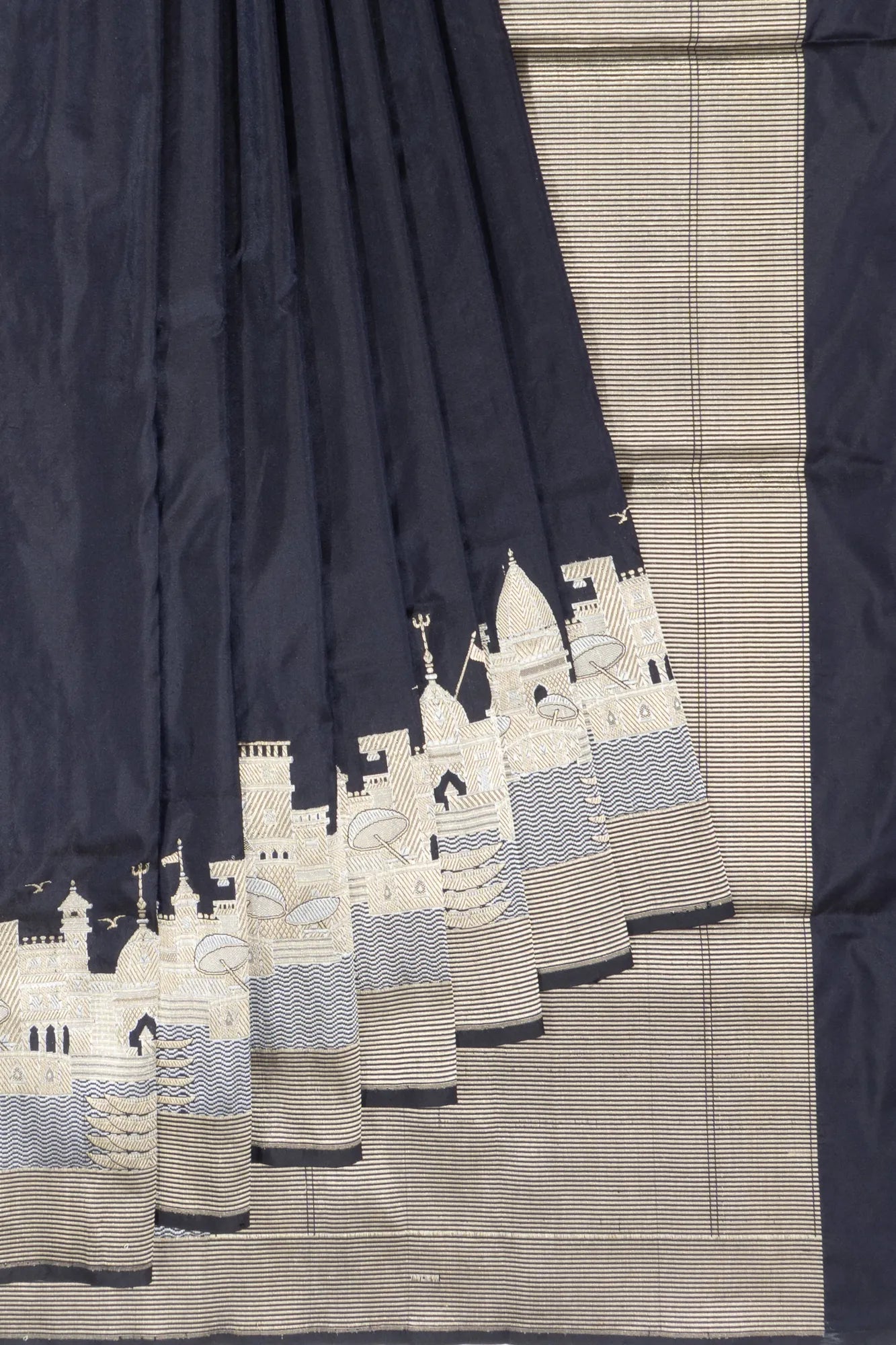 Banarasi Silk Plain Black Saree