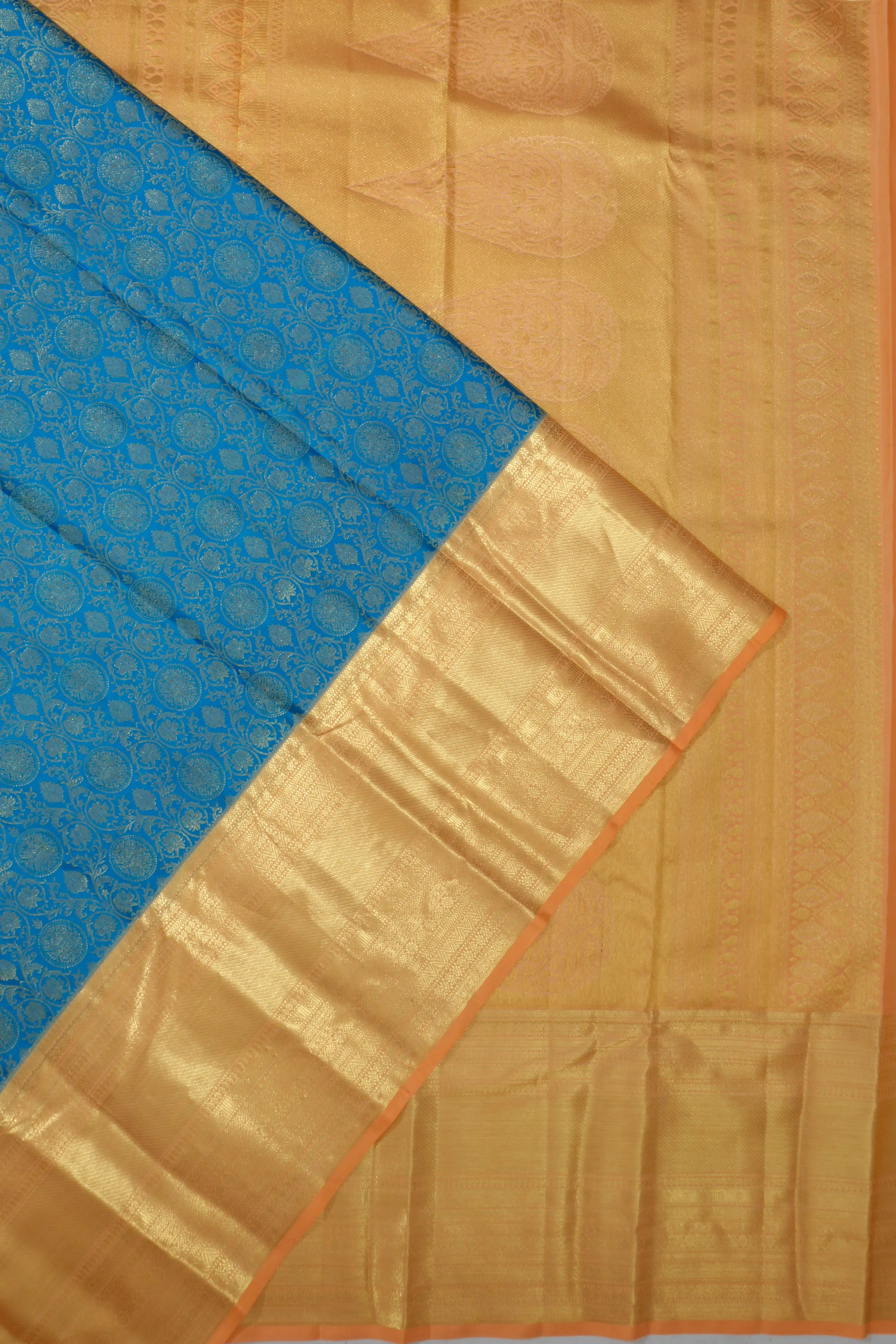 Taranga Kanchi Silk Brocade Blue Saree