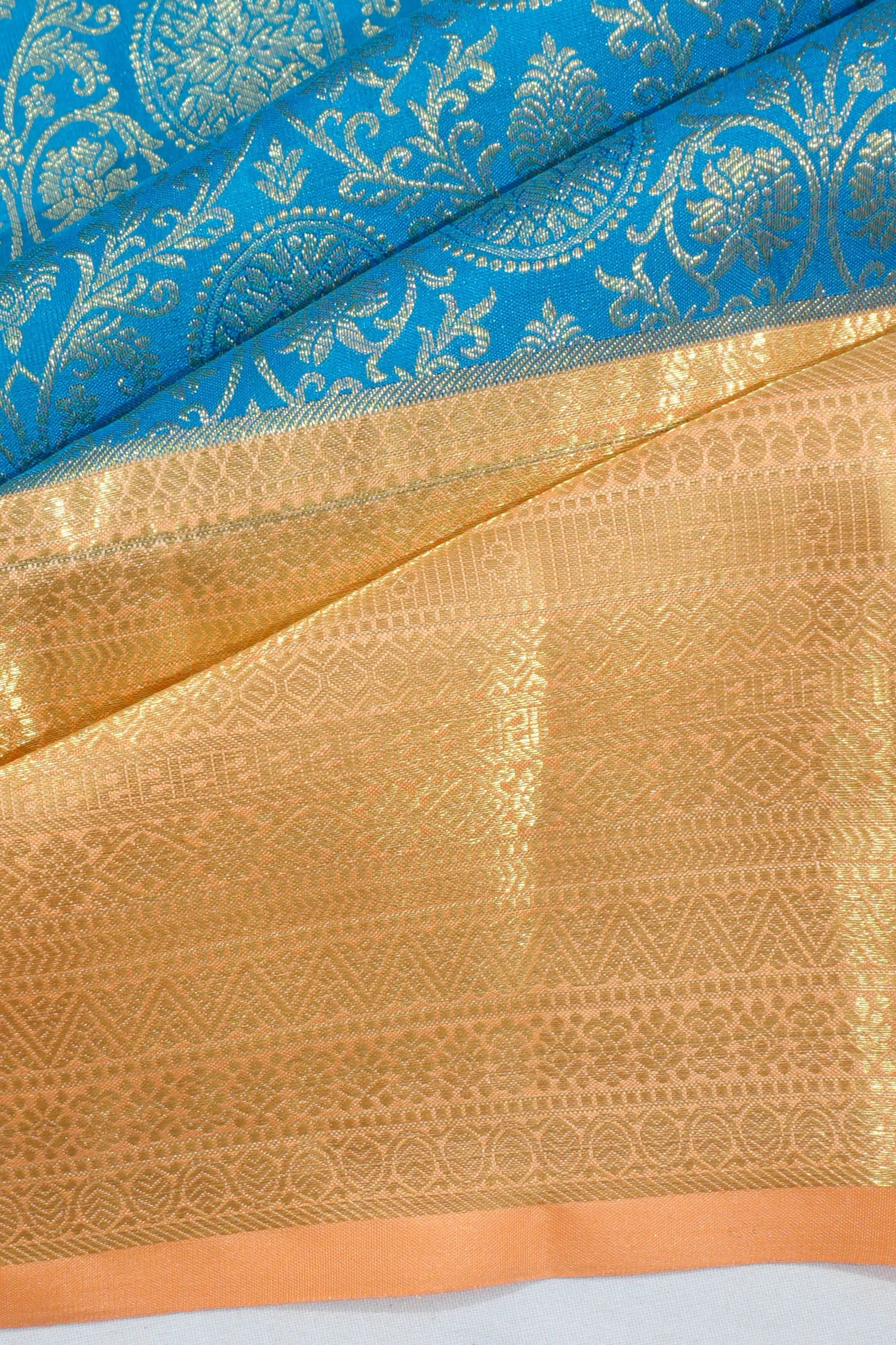 Taranga Kanchi Silk Brocade Blue Saree