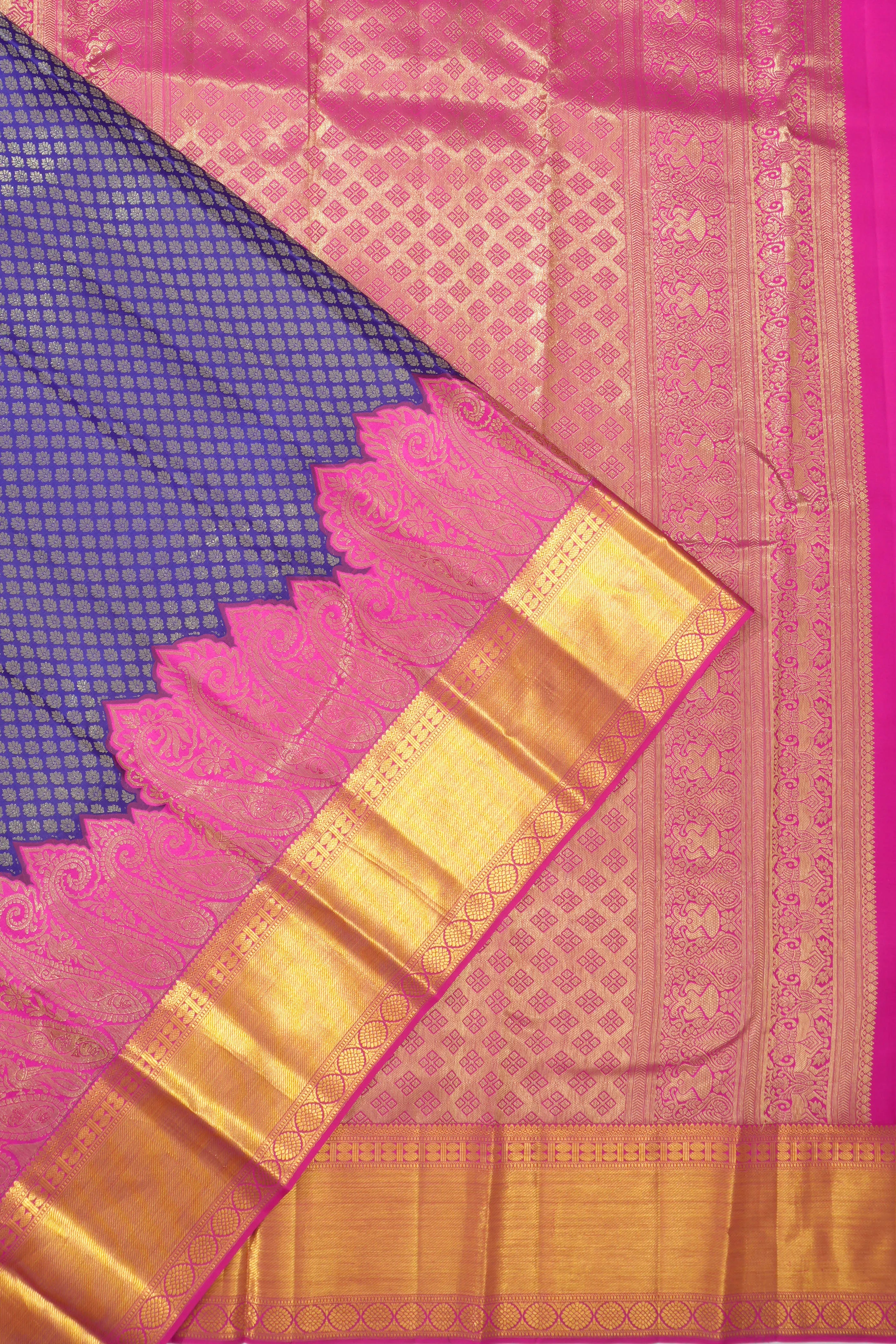 Taranga Kanchi Silk Brocade Blue Saree