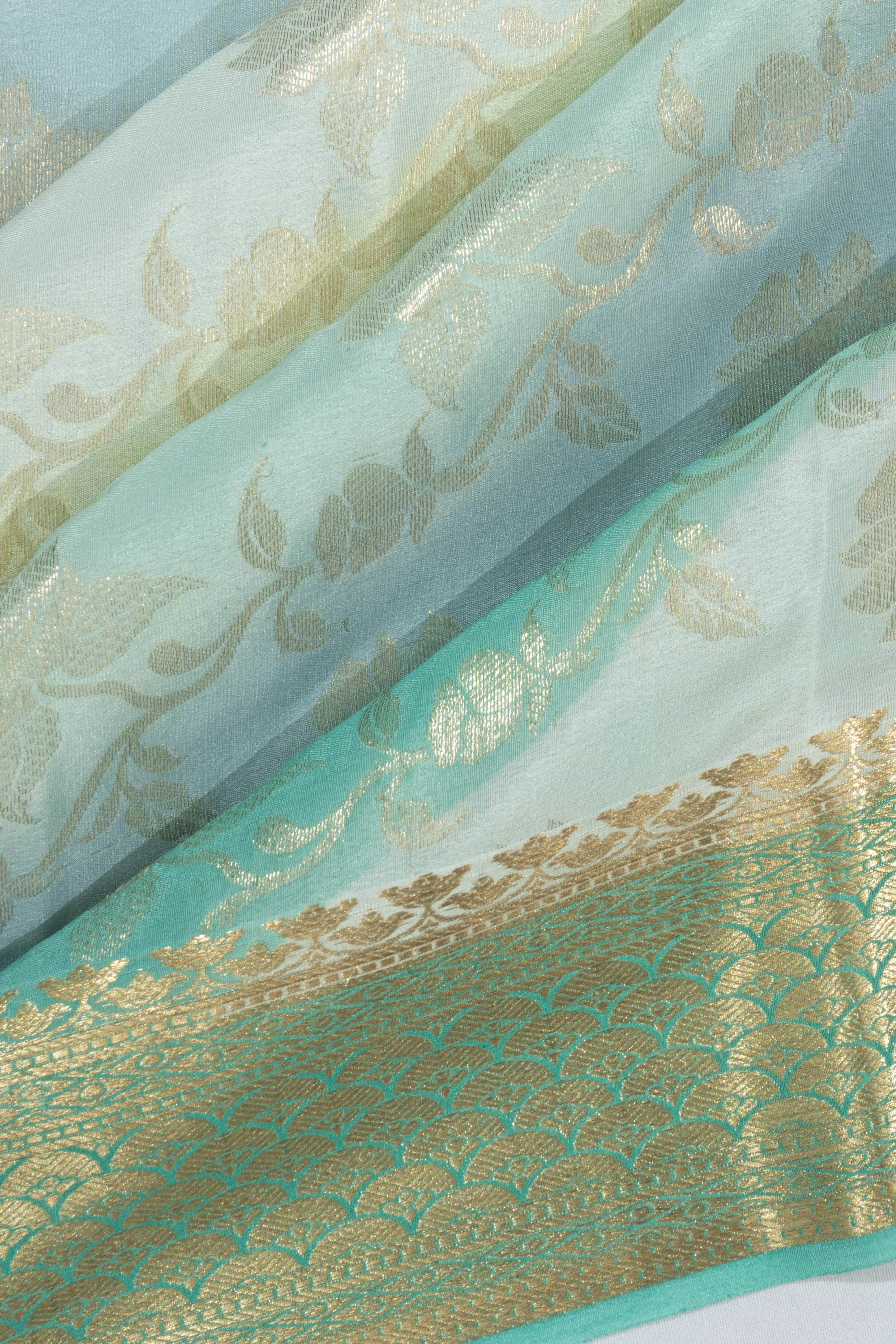 Mysore Silk Jaal Multicolour Saree