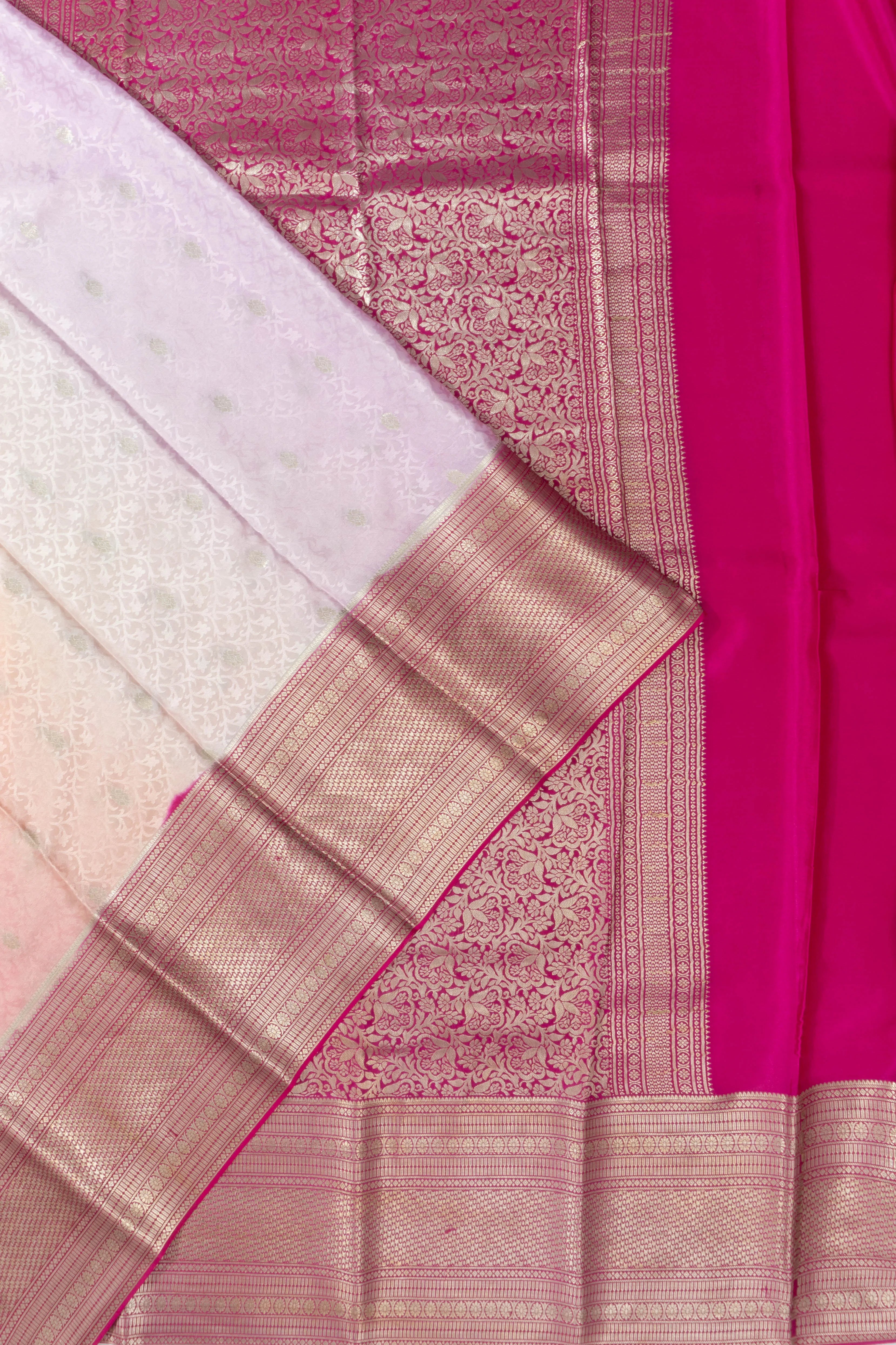 Mysore Silk Butta Baby Pink Saree