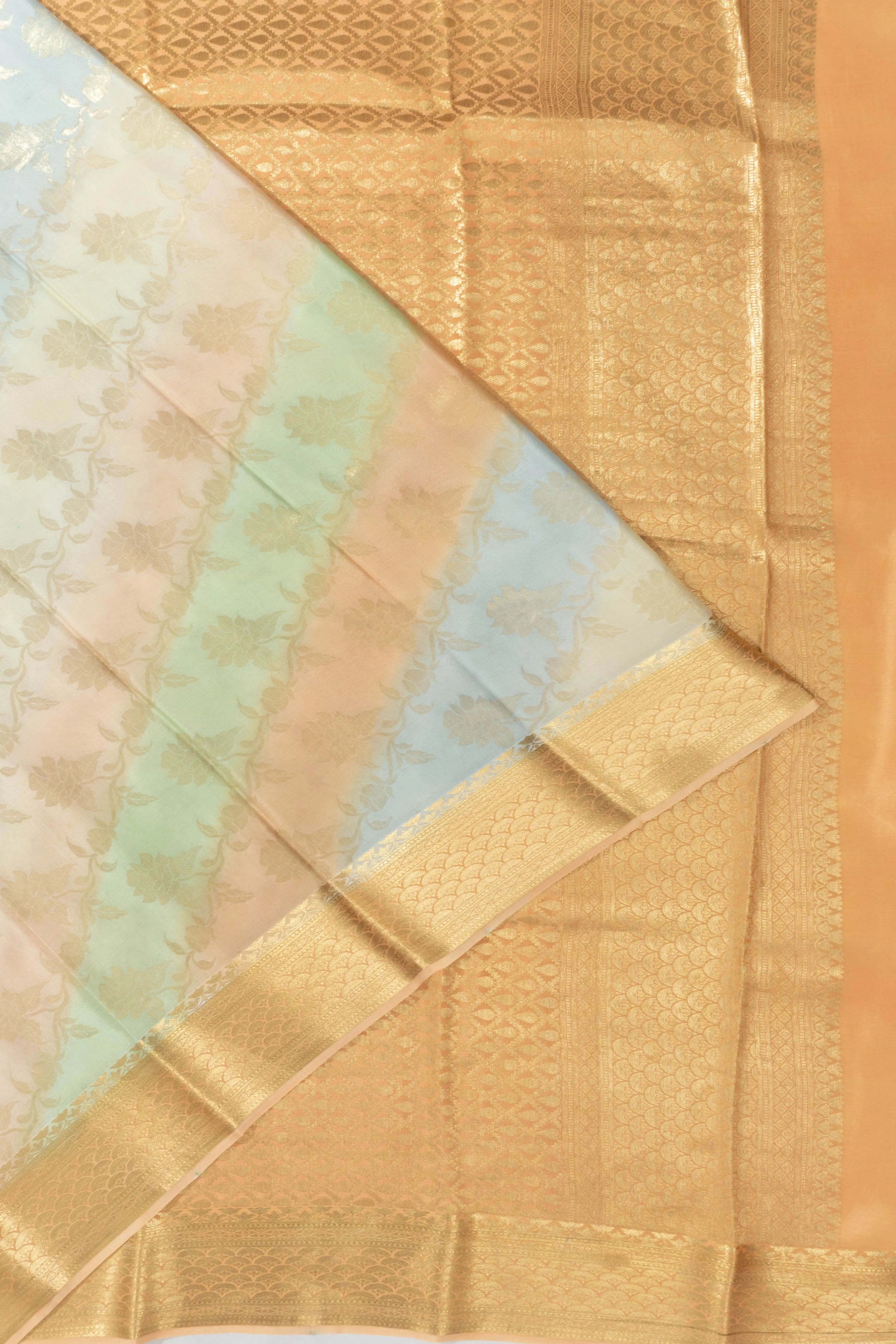 Mysore Silk Jaal Multicolour Saree