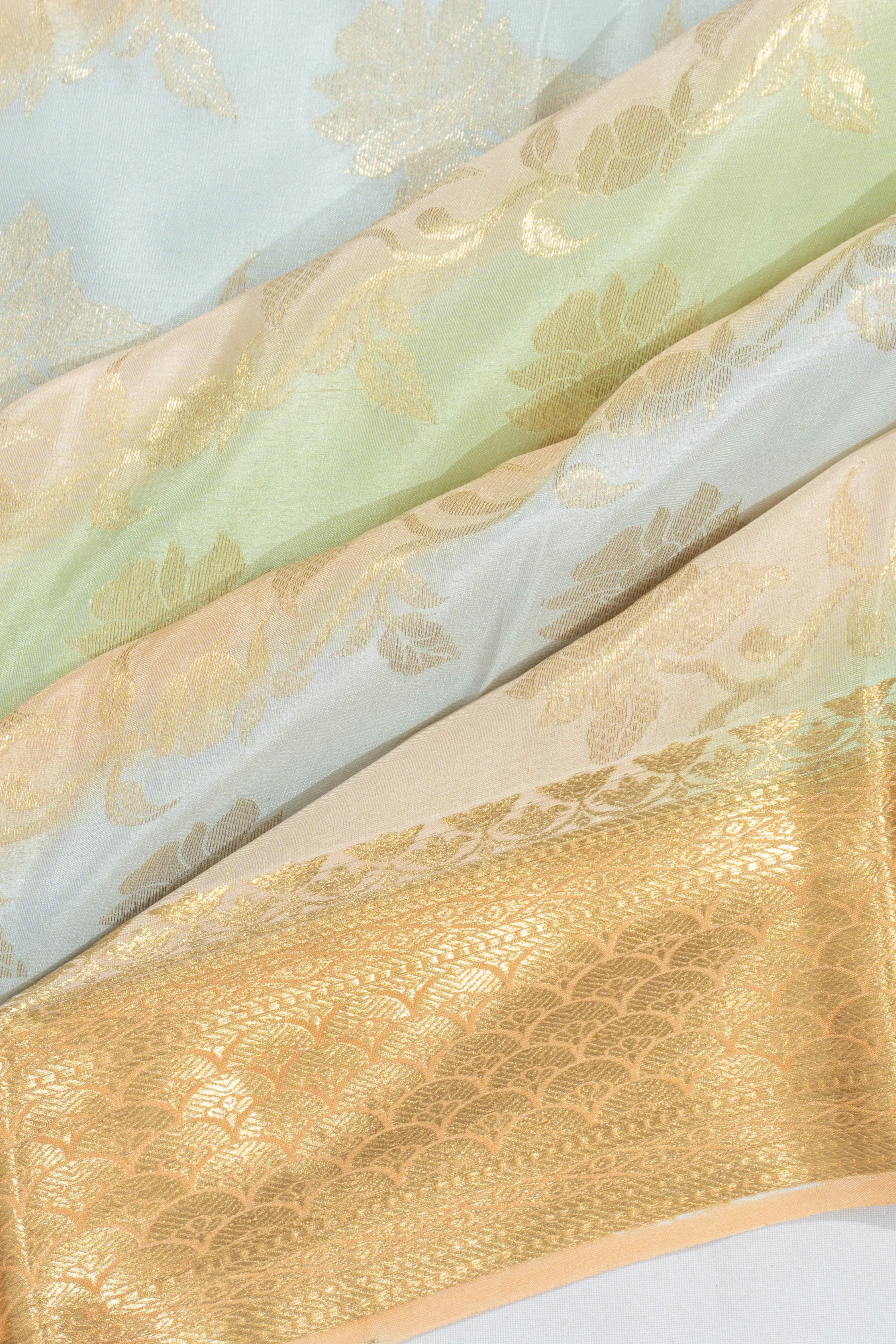 Mysore Silk Jaal Multicolour Saree