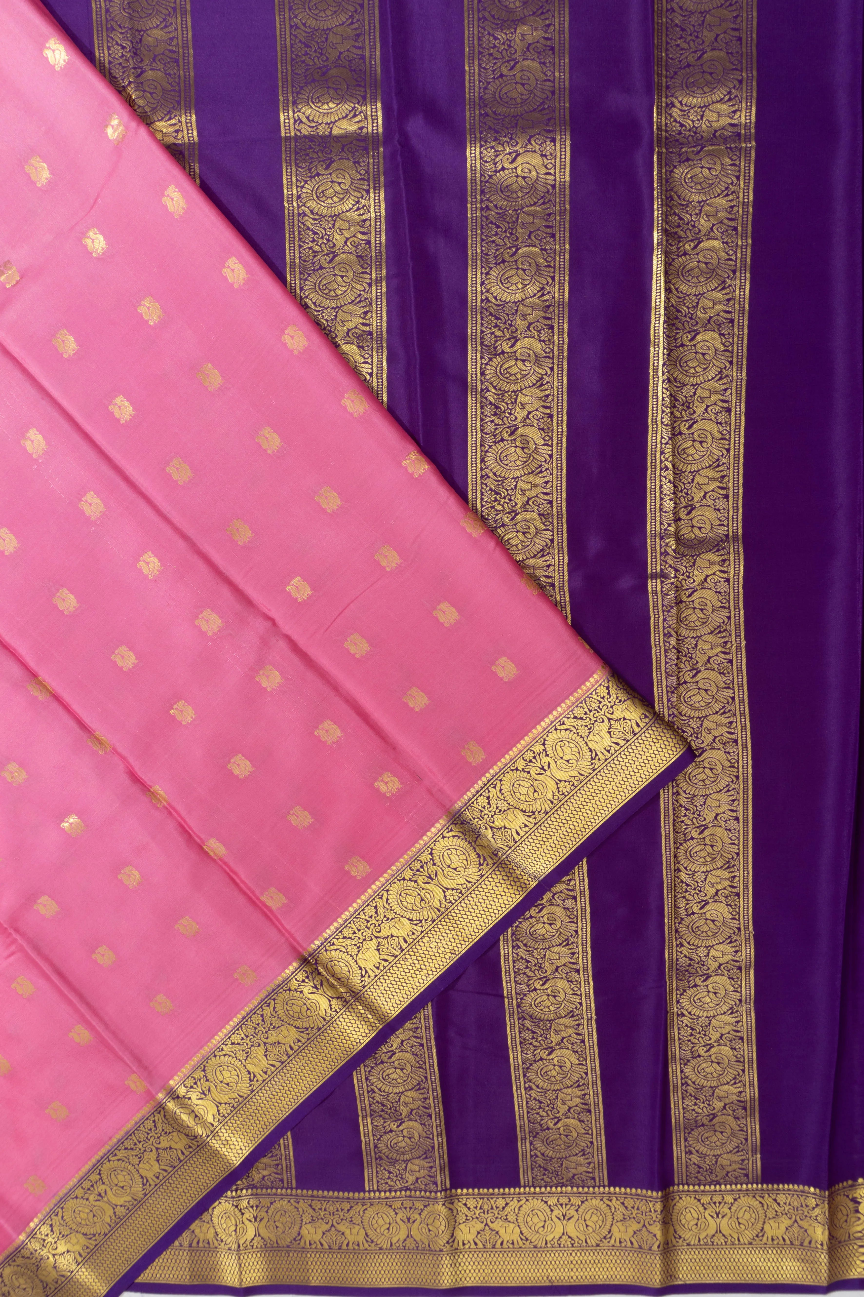 Mysore Silk Butta Pink Saree