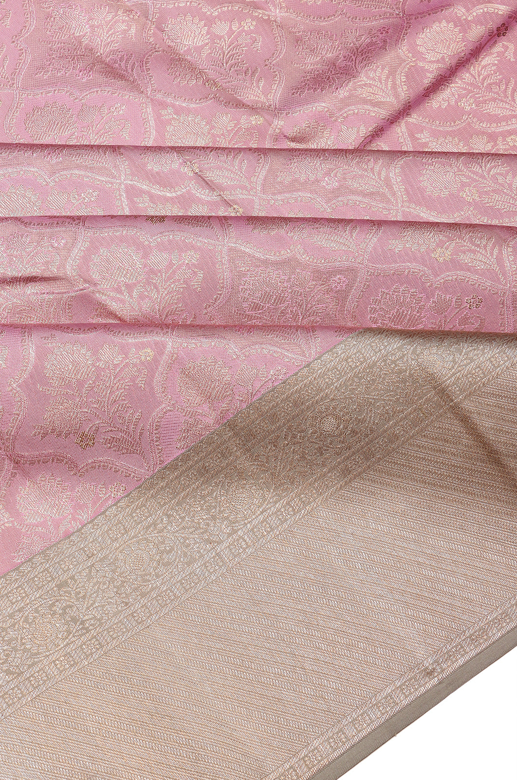 Taranga Kanchi Silk Brocade Baby Pink Saree