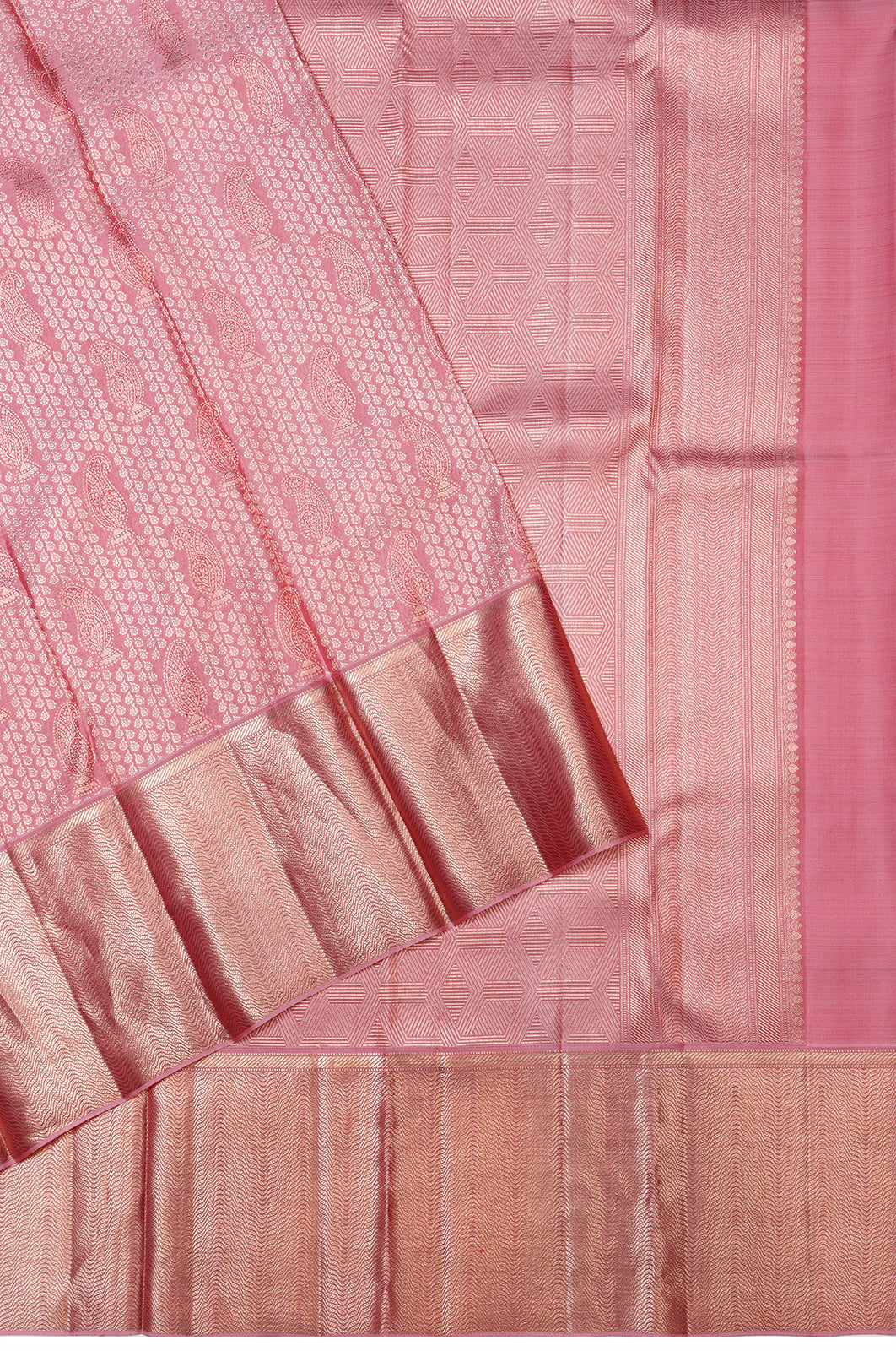 Taranga Kanchi Silk Brocade Baby Pink Saree