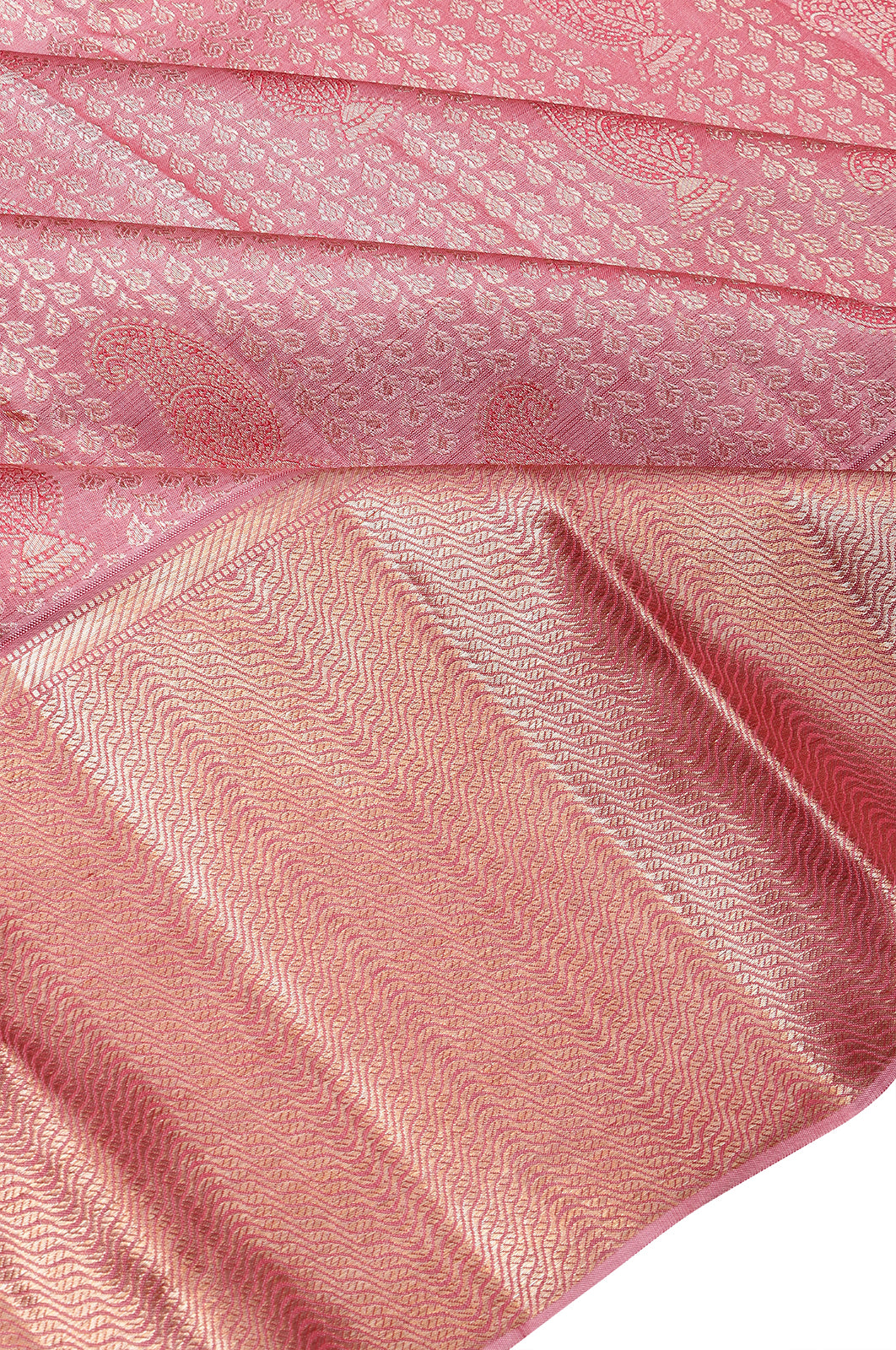 Taranga Kanchi Silk Brocade Baby Pink Saree