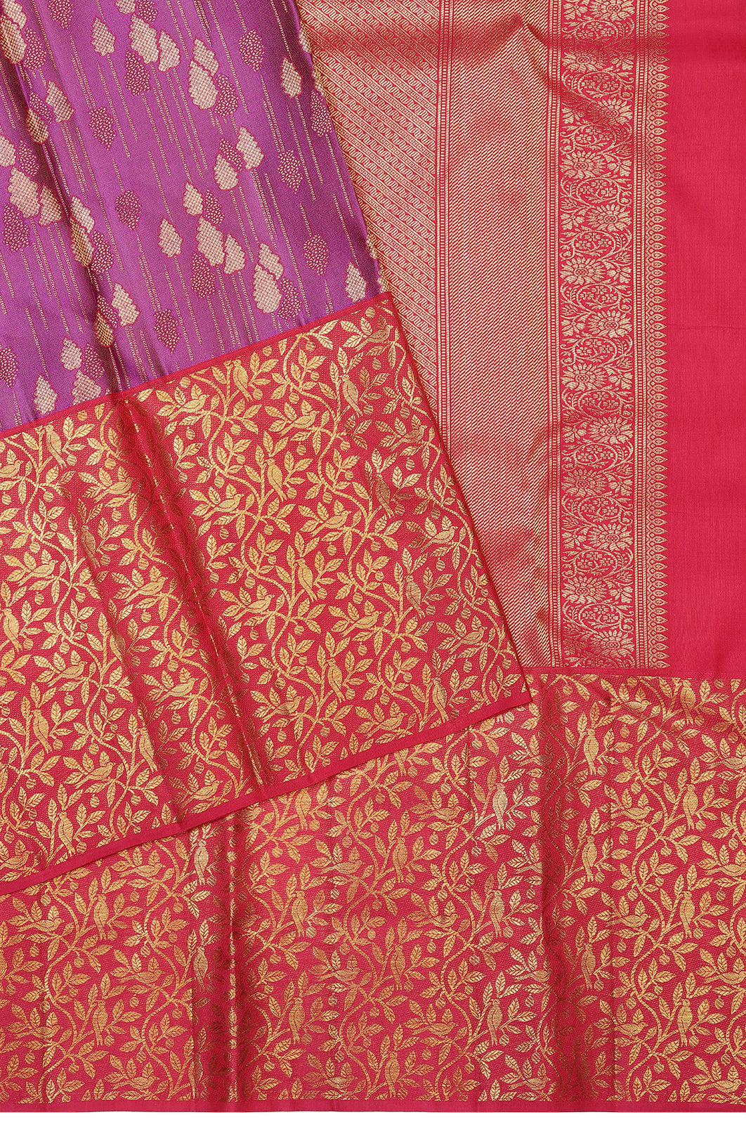 Taranga Kanchi Silk Brocade Purple Saree