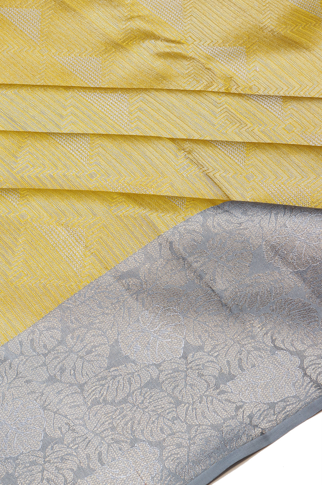 Taranga Kanchi Silk Tissue Brocade Yellow Saree