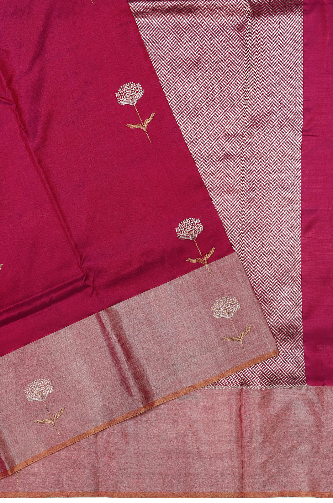 Banarasi Silk Butta Purple Saree