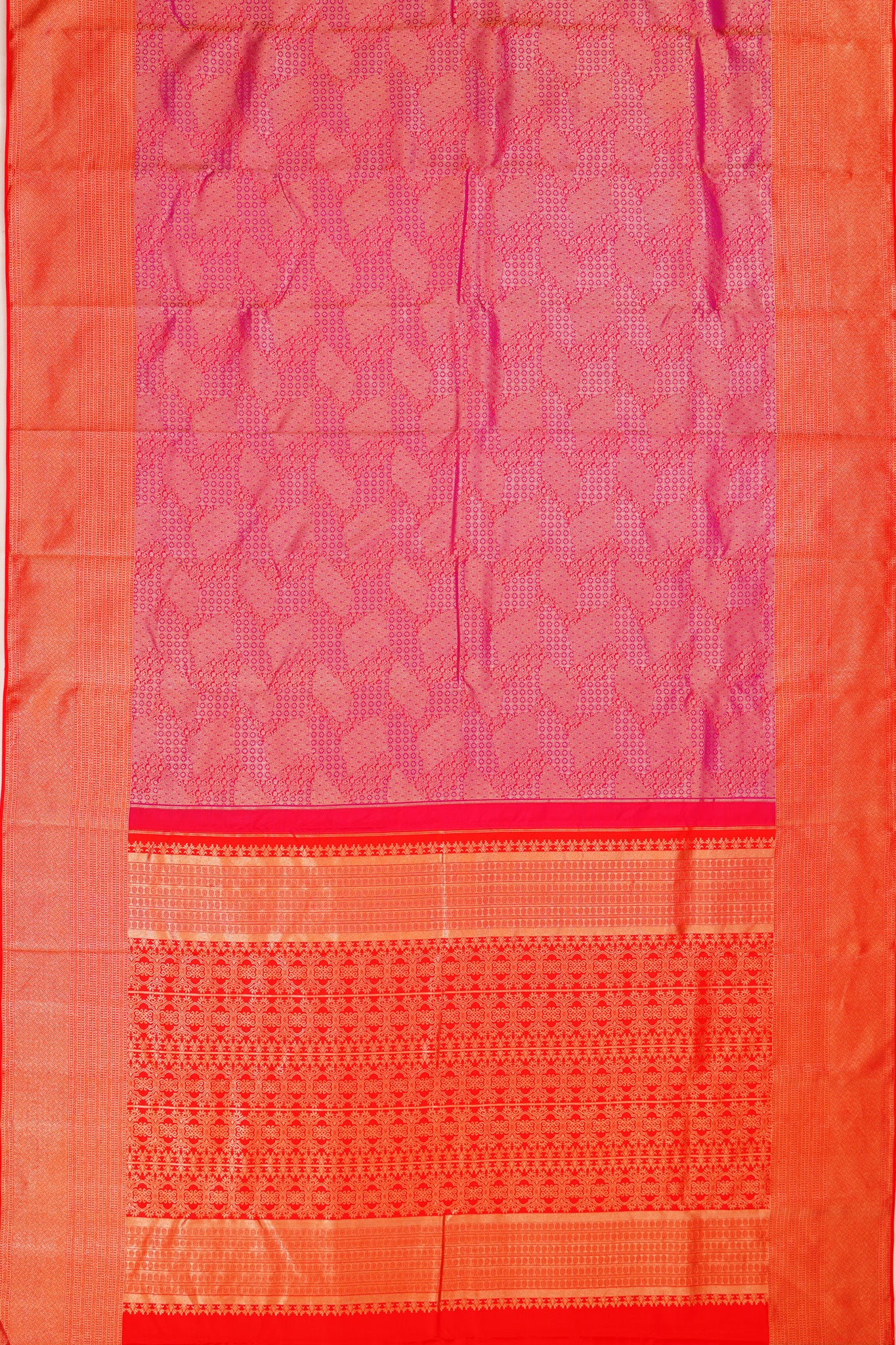 Taranga Kanchi Silk Brocade Rani Pink Saree