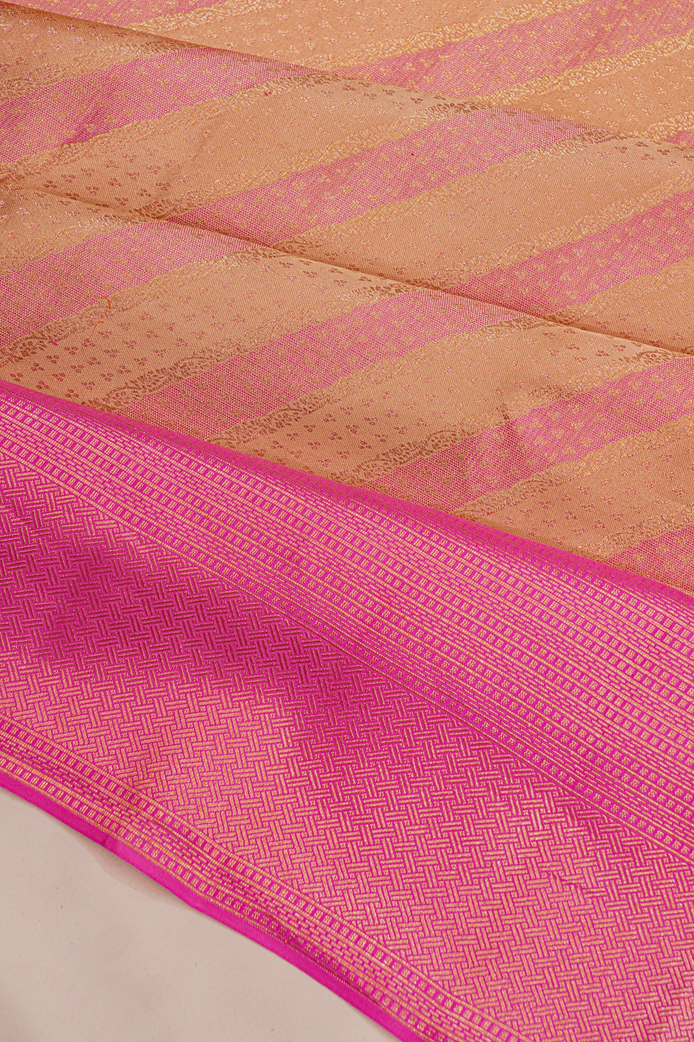 Taranga Kanchi Silk Tissue Brocade Gold Saree