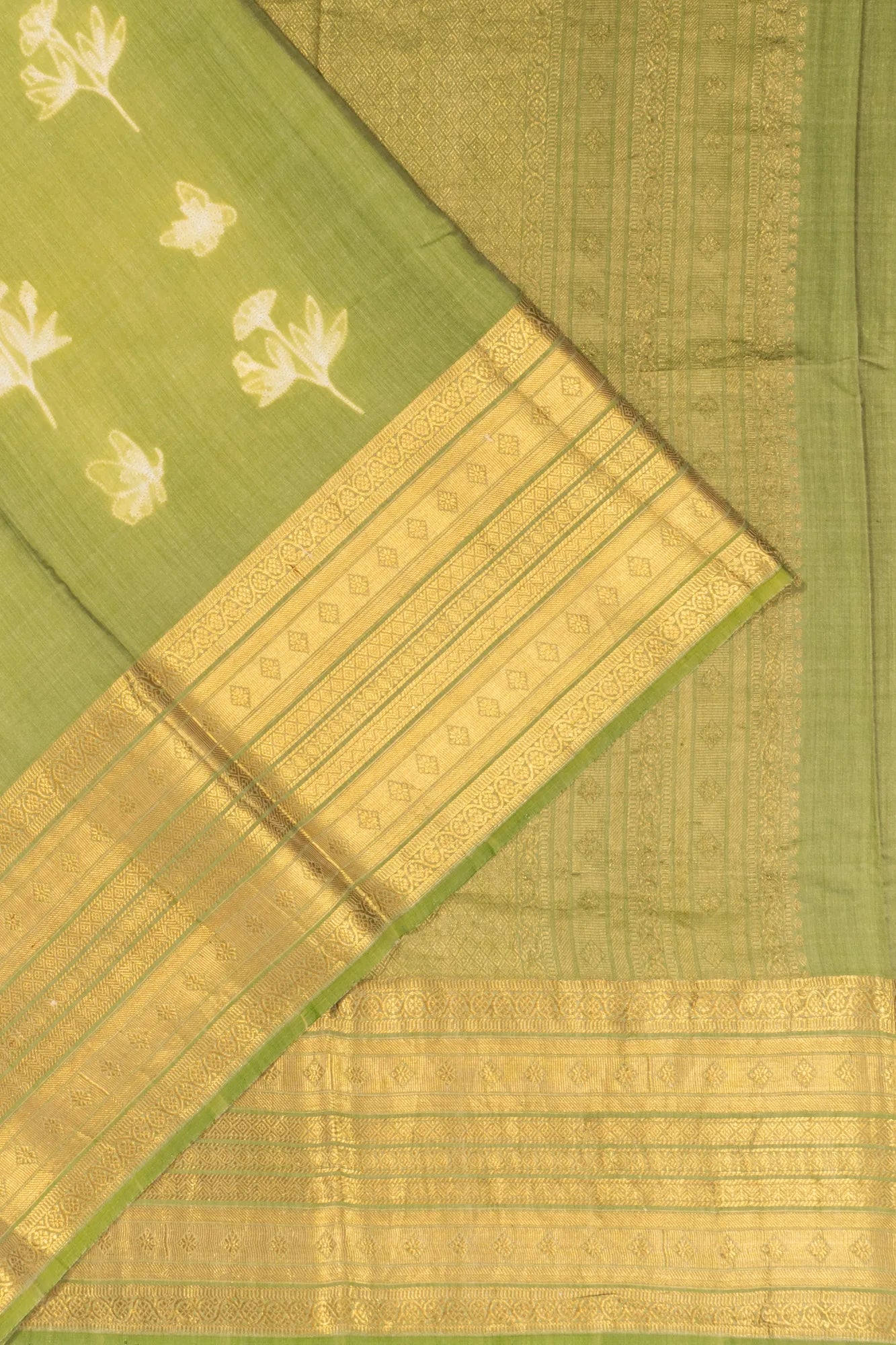 Kanchipuram Silk Shibori And Butta Green Saree