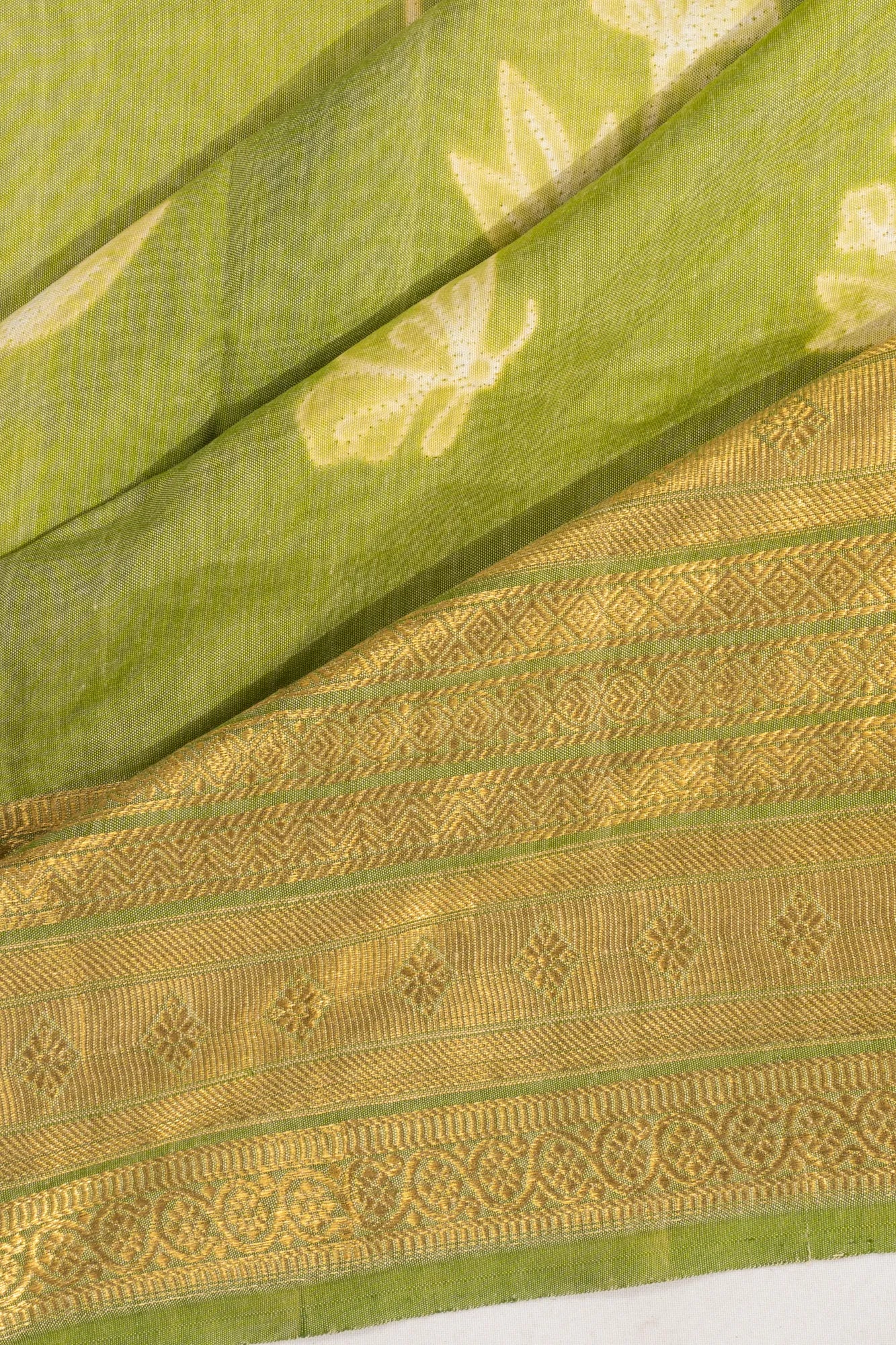 Kanchipuram Silk Shibori And Butta Green Saree