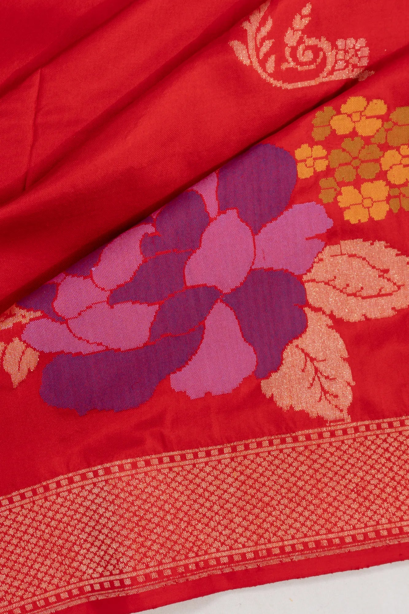 Banarasi Silk Jamdani Red Saree