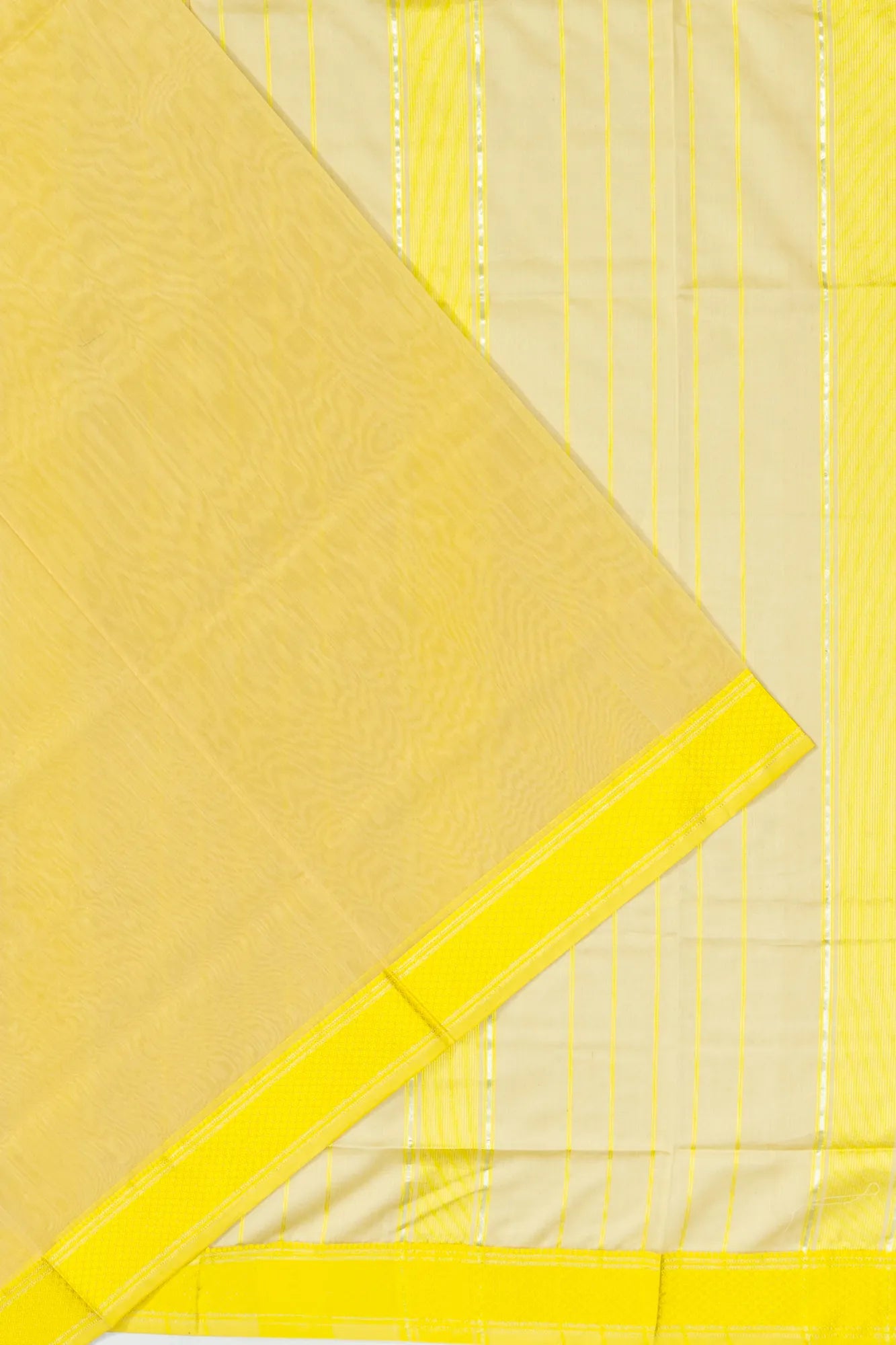 Maheshwari Cotton Plain Cream Saree