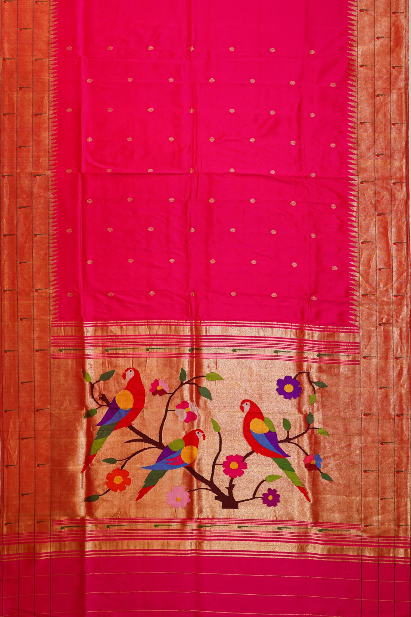 paithani-silk-butta-pink-saree-with-triple-muniya-border-1215736123