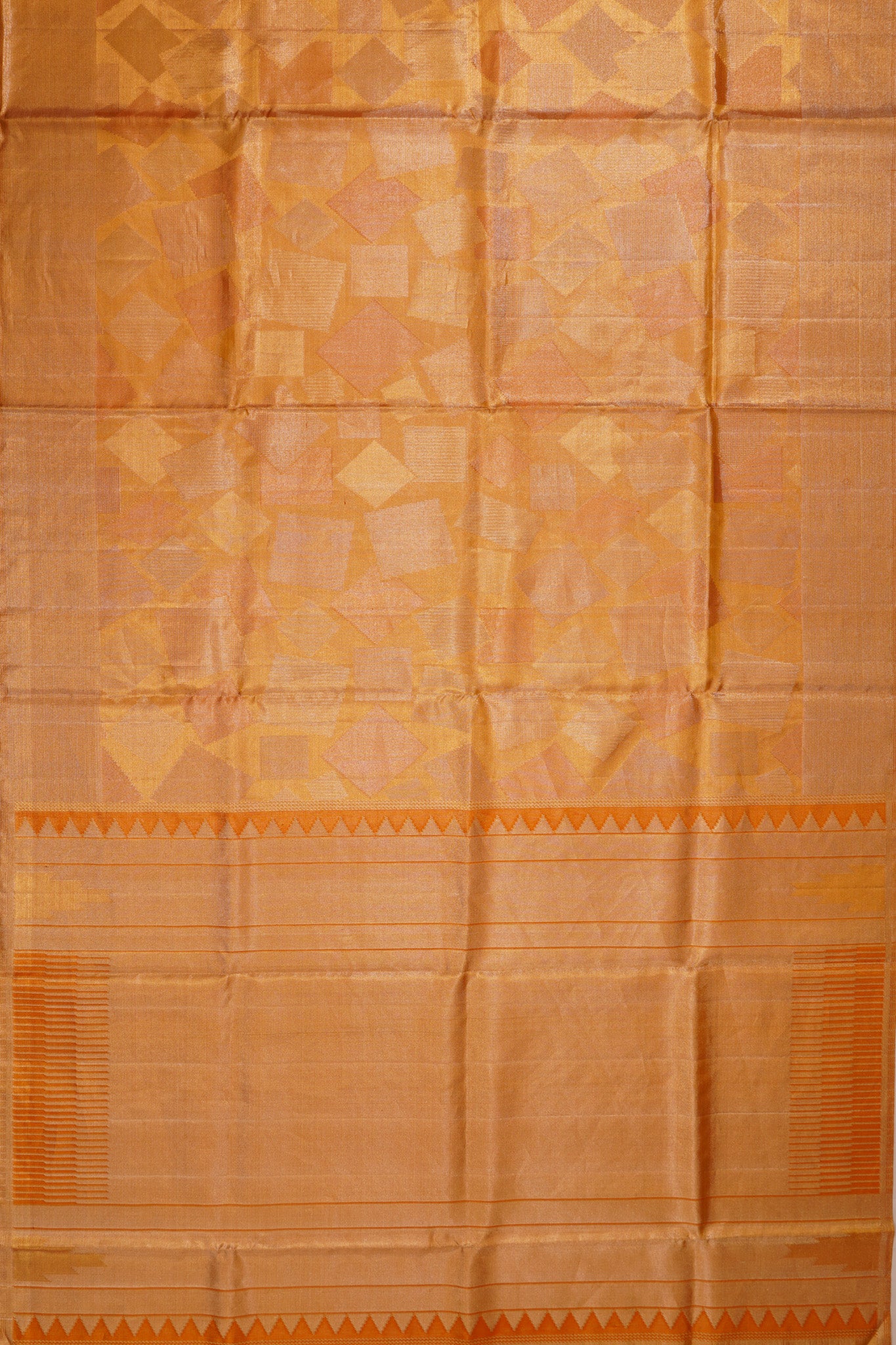 Kanchipuram Silk Tissue Brocade Gold Saree
