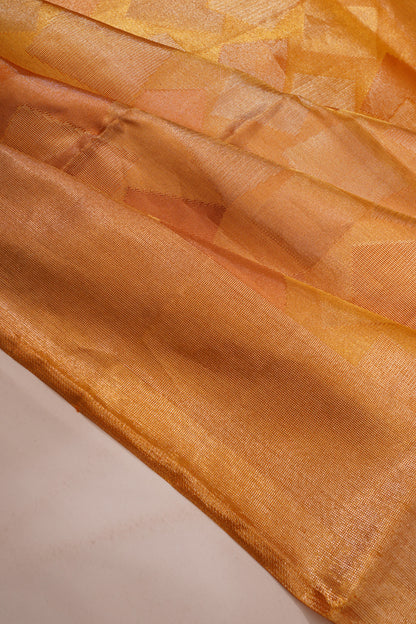 Kanchipuram Silk Tissue Brocade Gold Saree