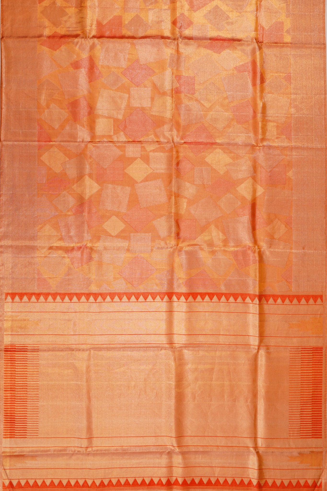 Kanchipuram Silk Tissue Brocade Gold Saree