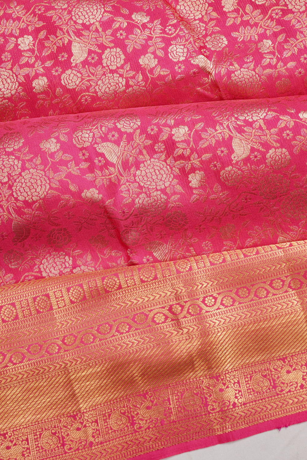 Taranga Kanchi Silk Brocade Pink Saree