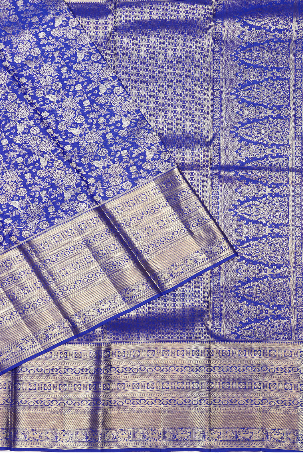 Taranga Kanchi Silk Brocade Royal Blue Saree