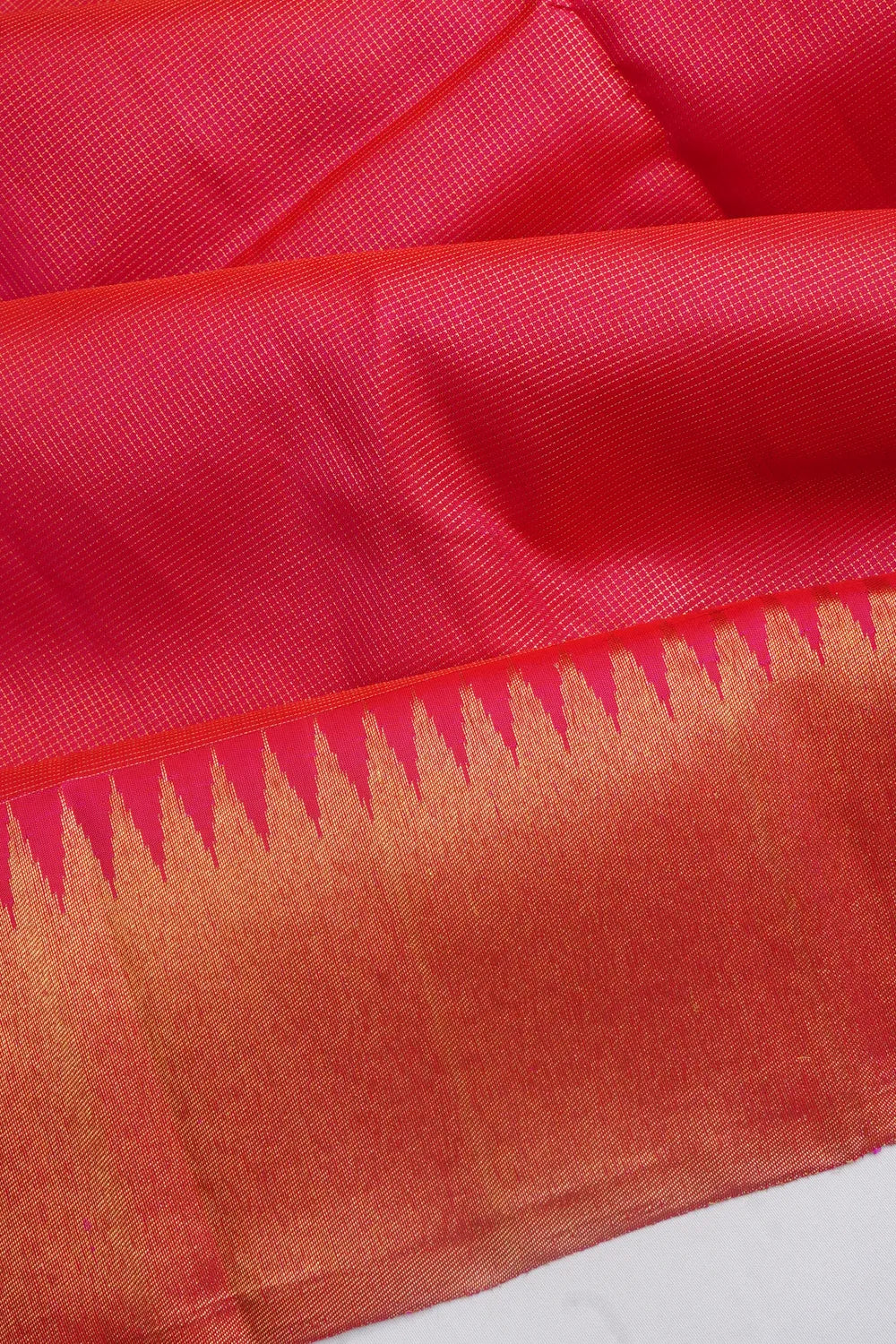 Kanchipuram Silk Checks Pink Saree