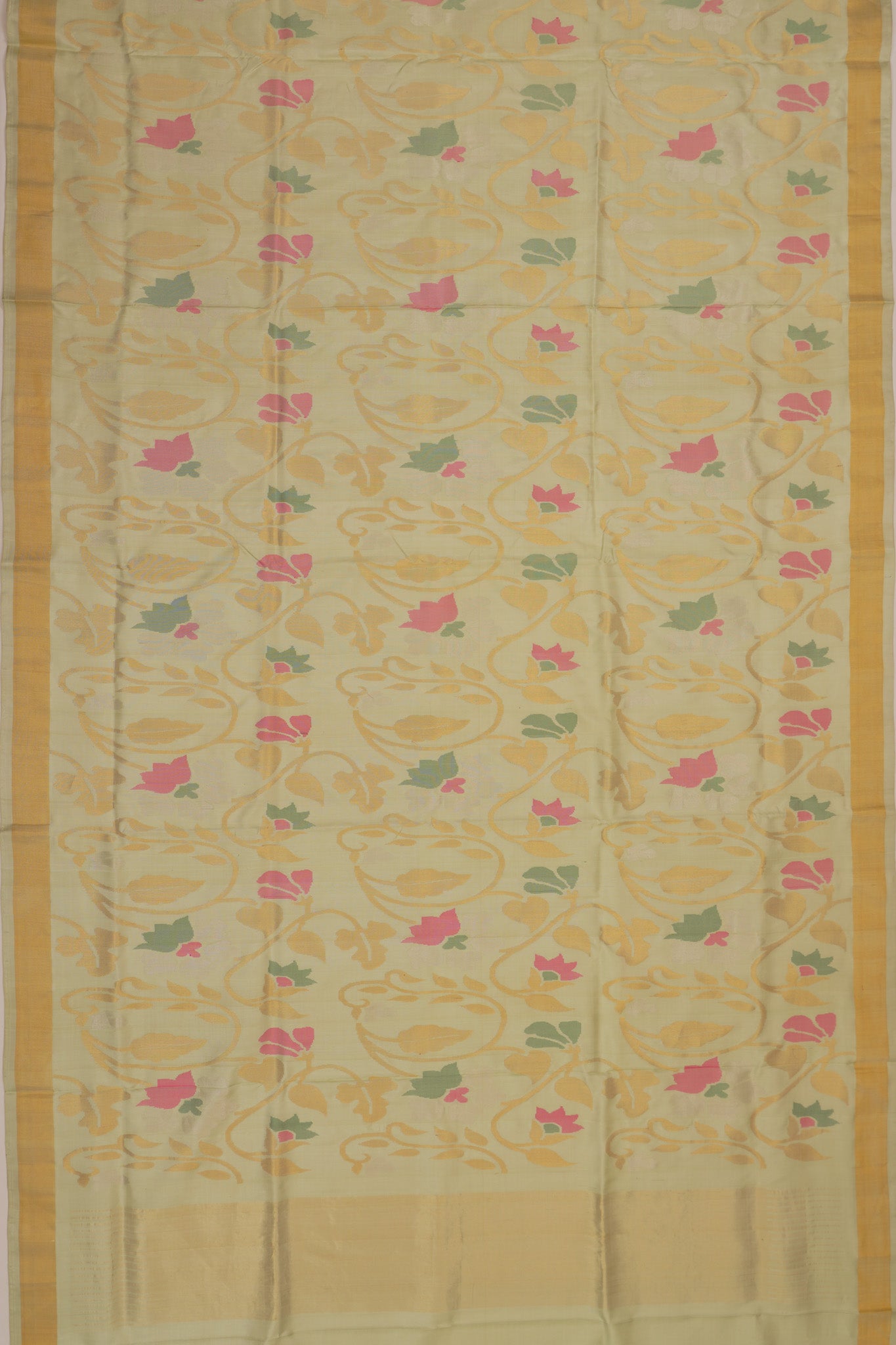 Uppada Silk Jamdani Jaal Cream Saree