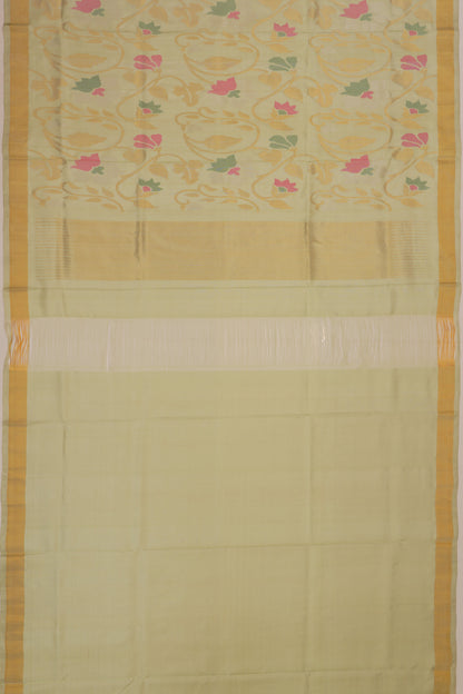 Uppada Silk Jamdani Jaal Cream Saree