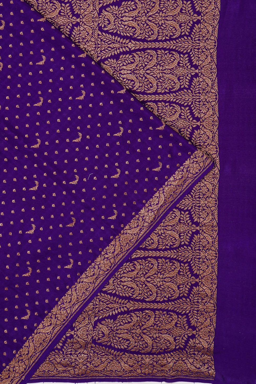 Banarasi Georgette Butta Violet Saree