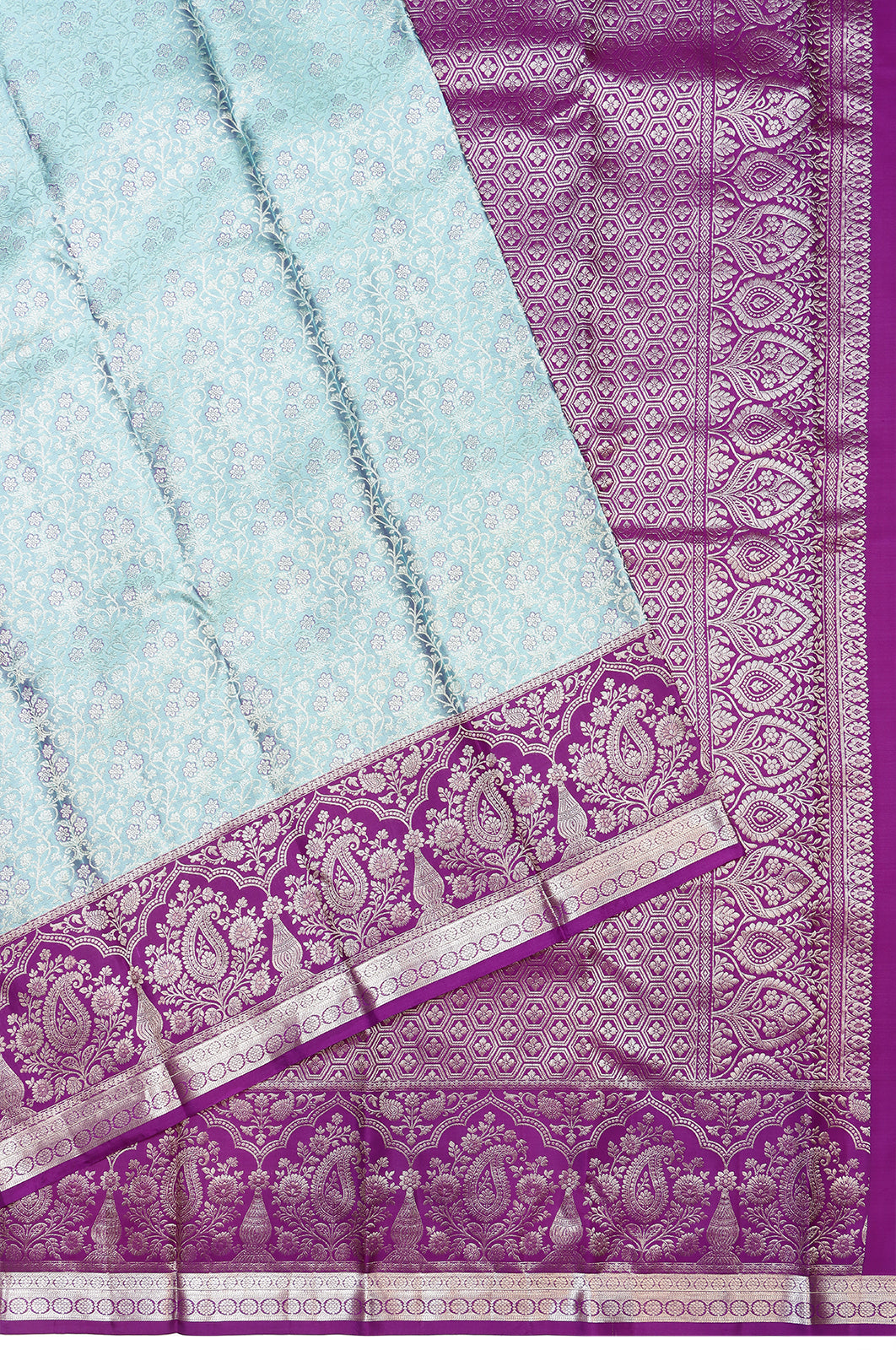 Taranga Kanchi Silk Brocade Sky Blue Saree