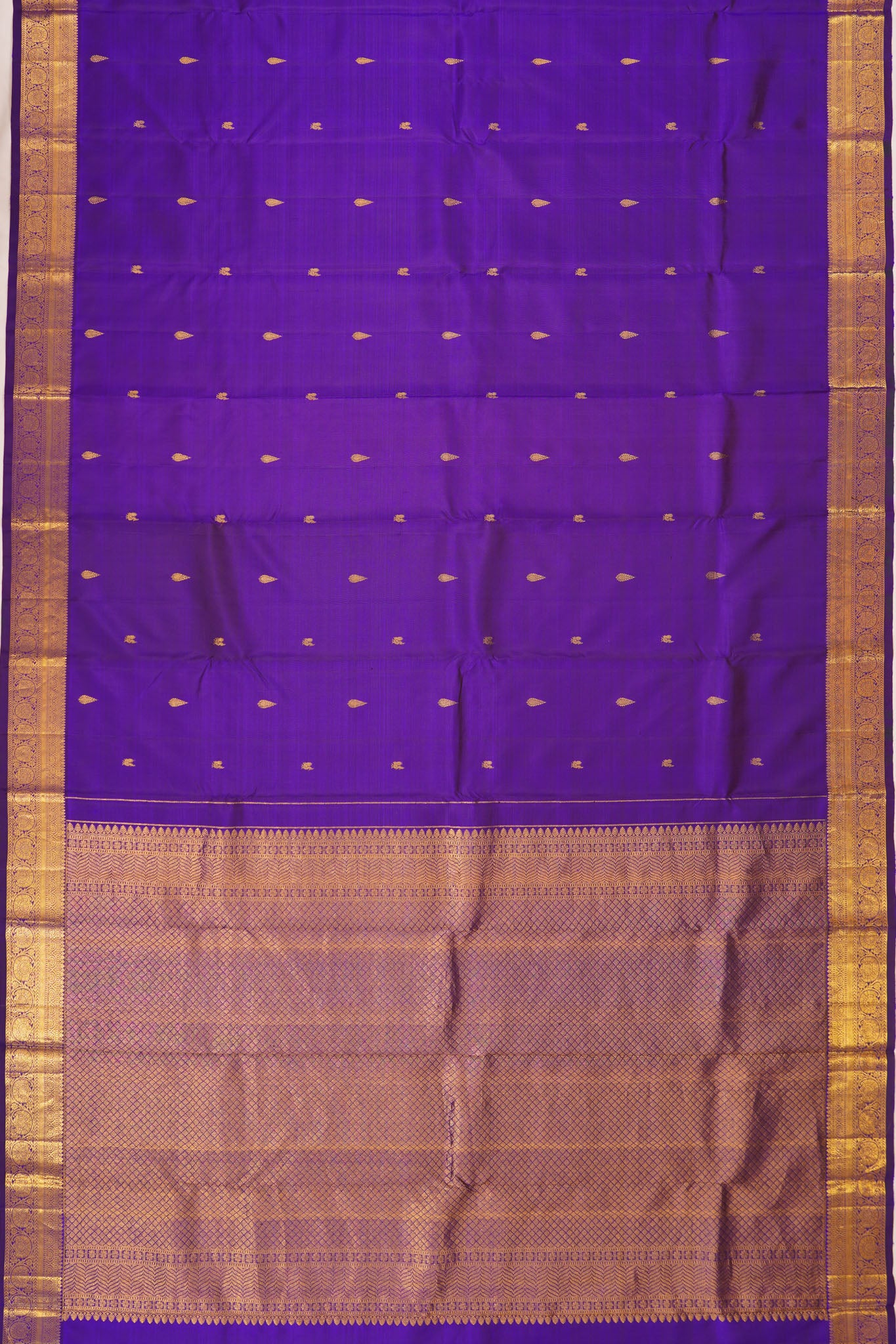 Kanchipuram Silk Butta Violet Saree