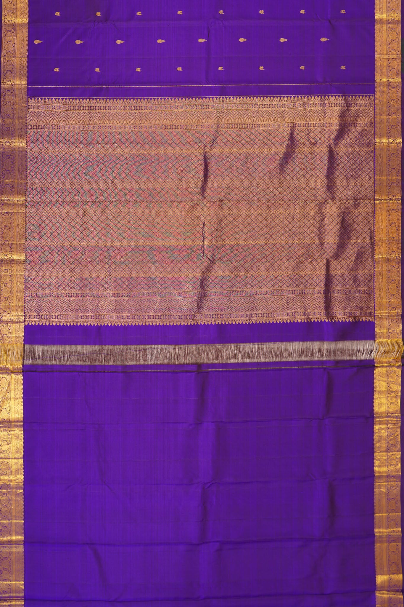 Kanchipuram Silk Butta Violet Saree