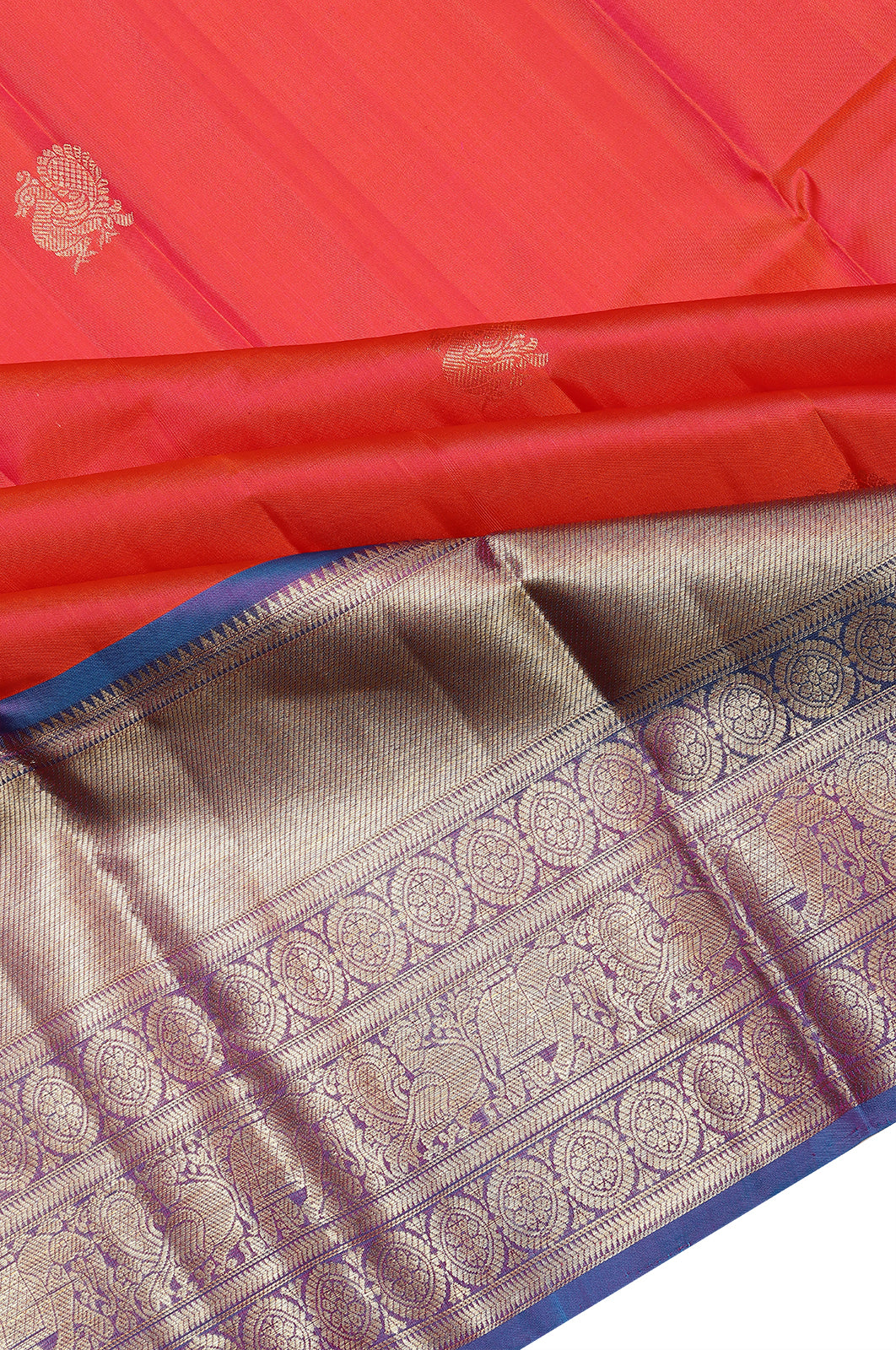 Taranga Kanchi Silk Butta Red Saree