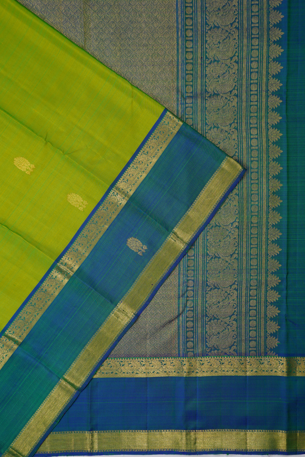 Taranga Kanchi Silk Butta Green Saree