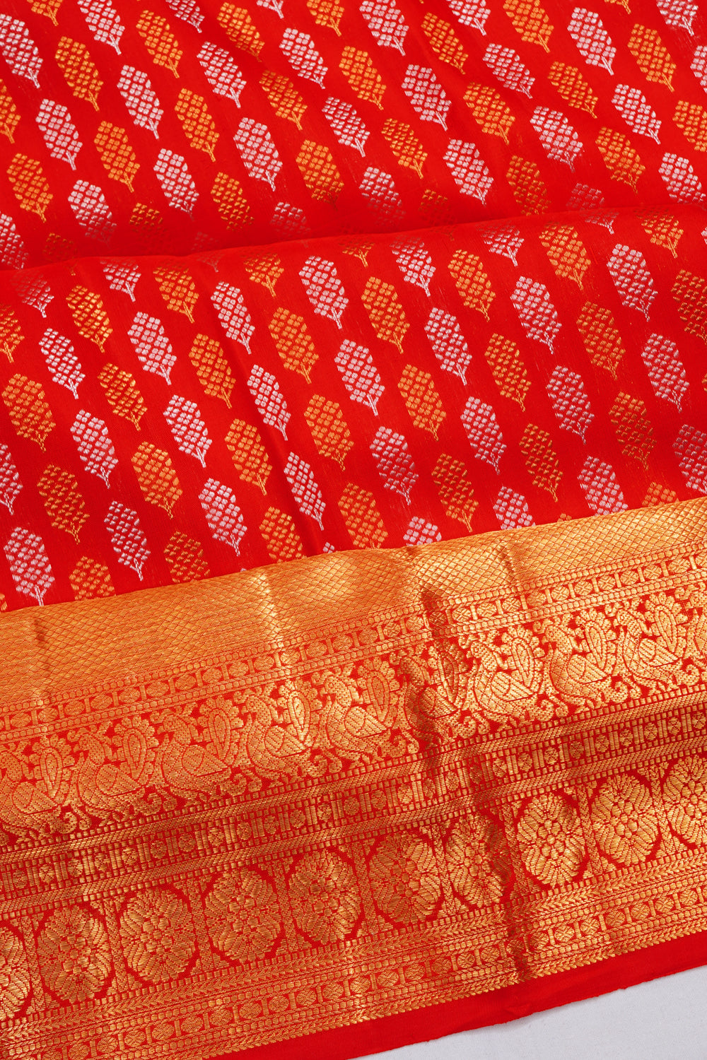 Kanchipuram Silk Brocade Red Saree