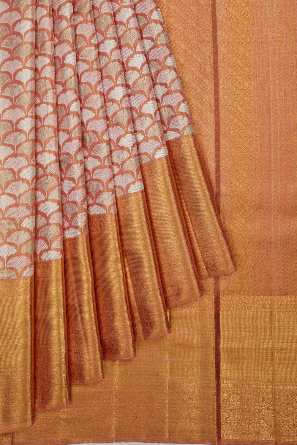 Kanchipuram Silk Tissue Brocade Gold Saree