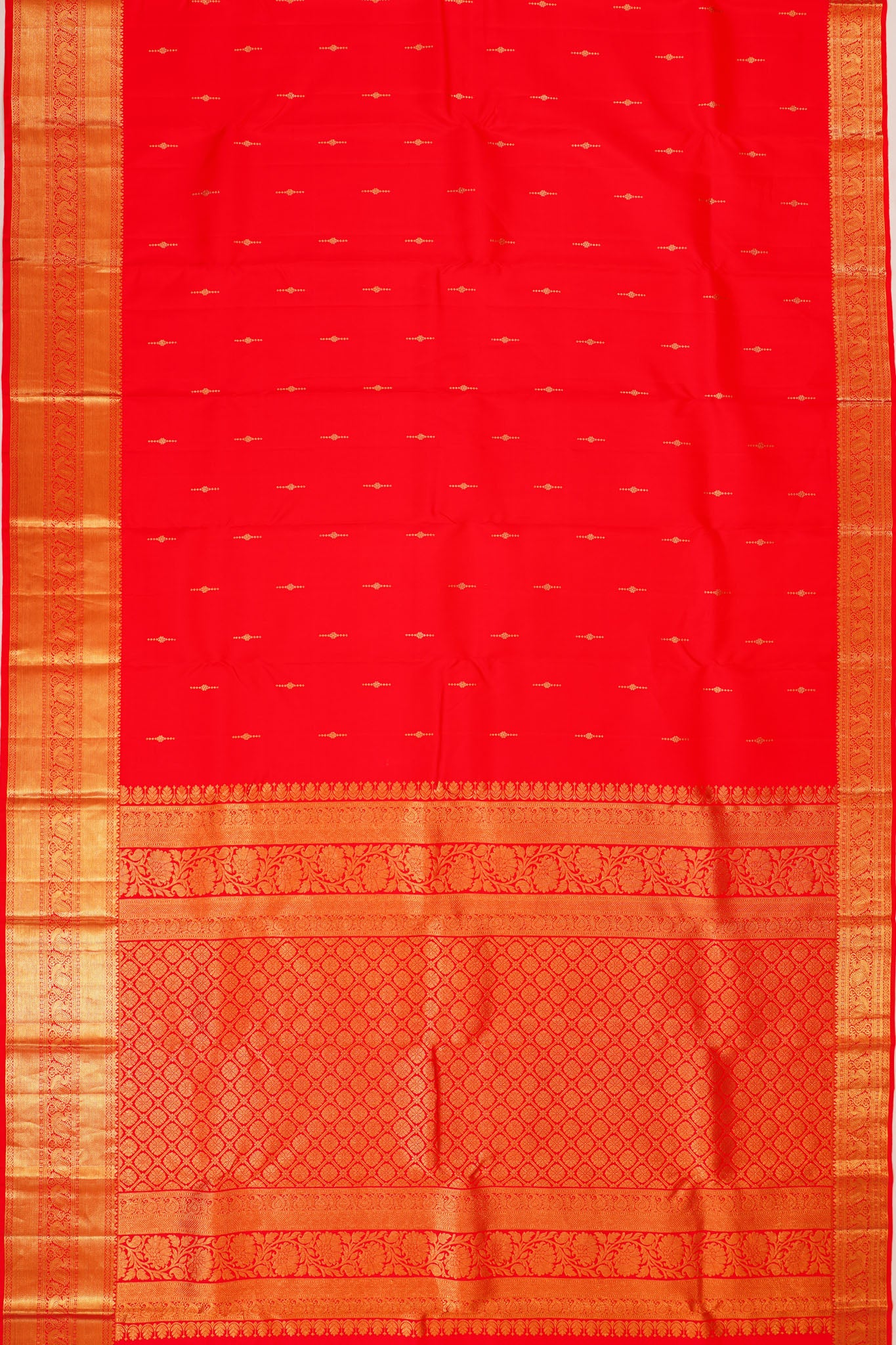 Taranga Kanchi Silk Butta Red Saree